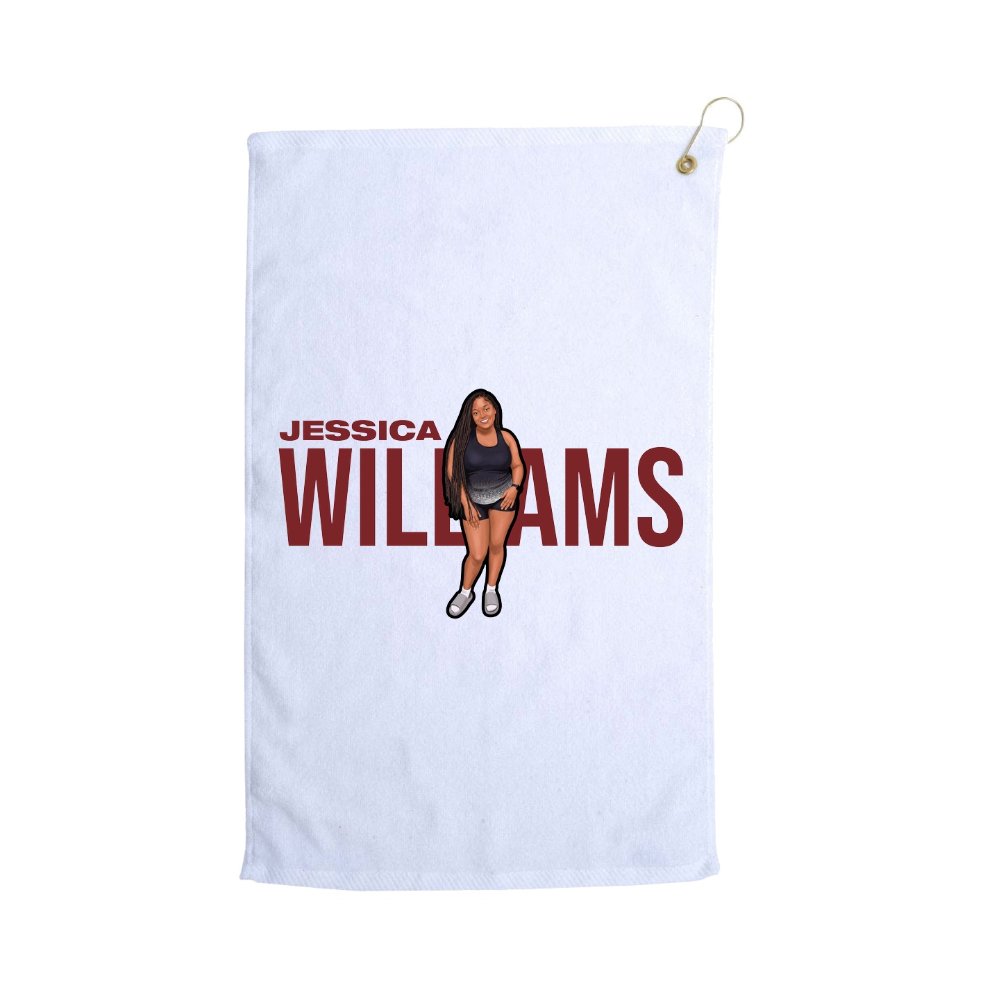 Golf Towel — Player Name in White
