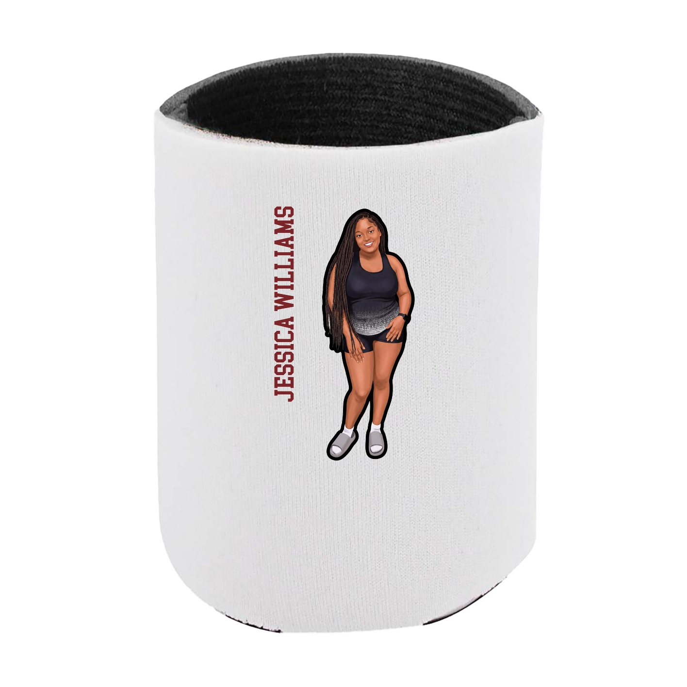 Can Holder — Name Vertical in White