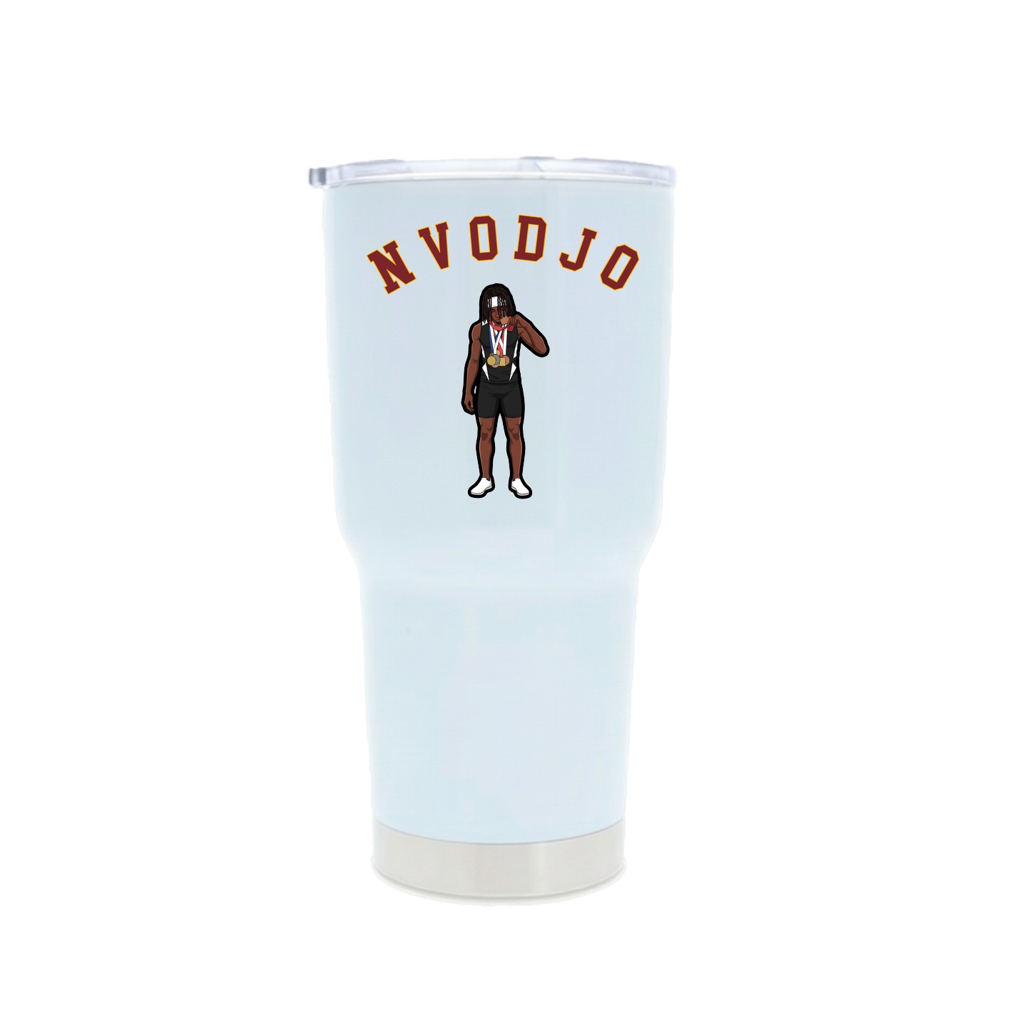 30oz Stainless Steel Tumbler — Shirsey Arch in White