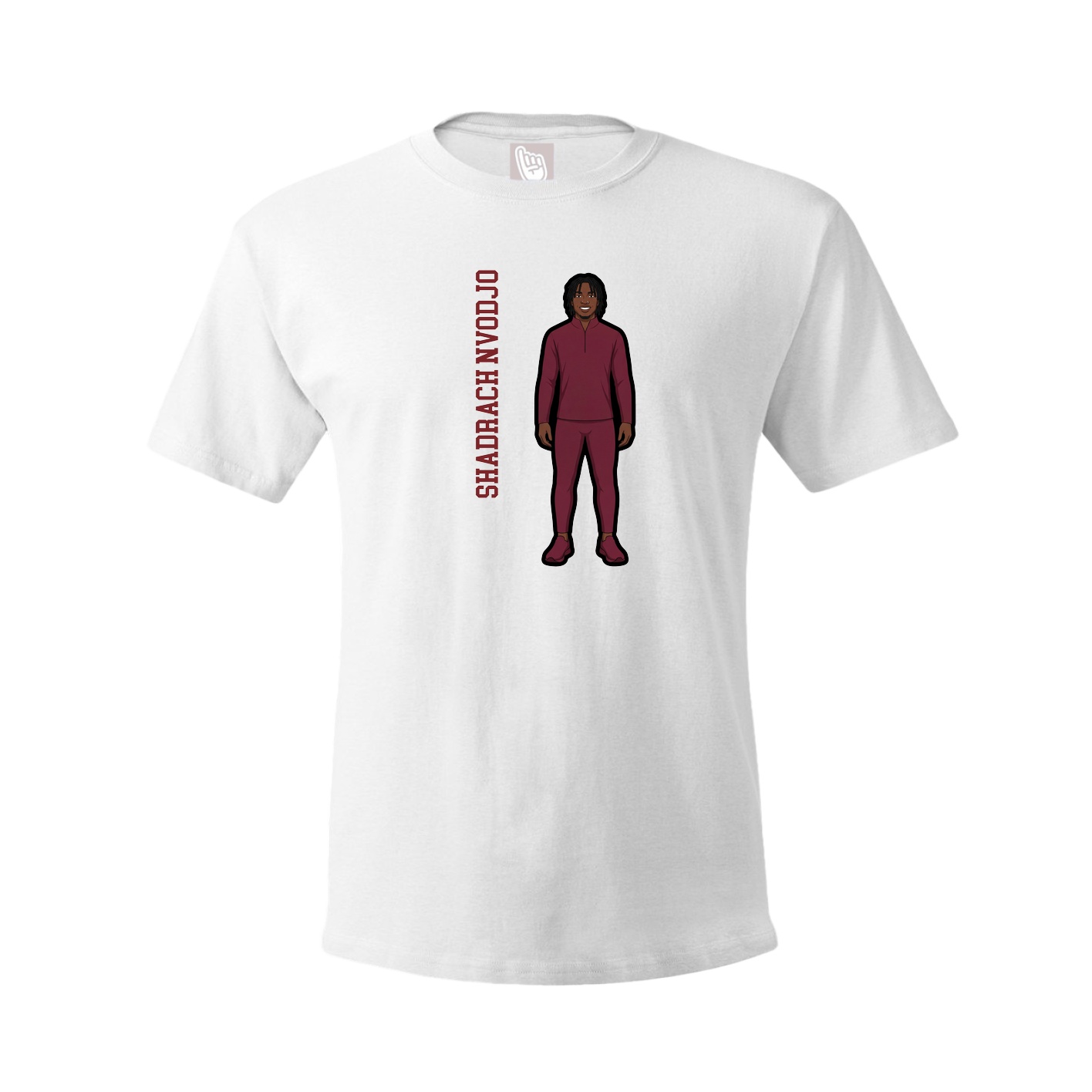 Youth Tee — Name Vertical in White