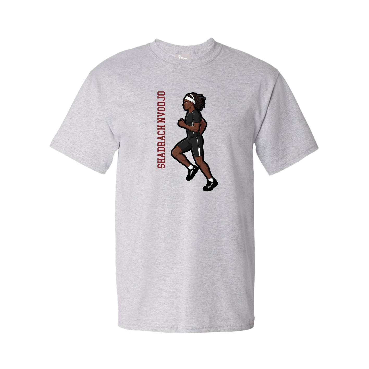 Tee — Name Vertical in Grey