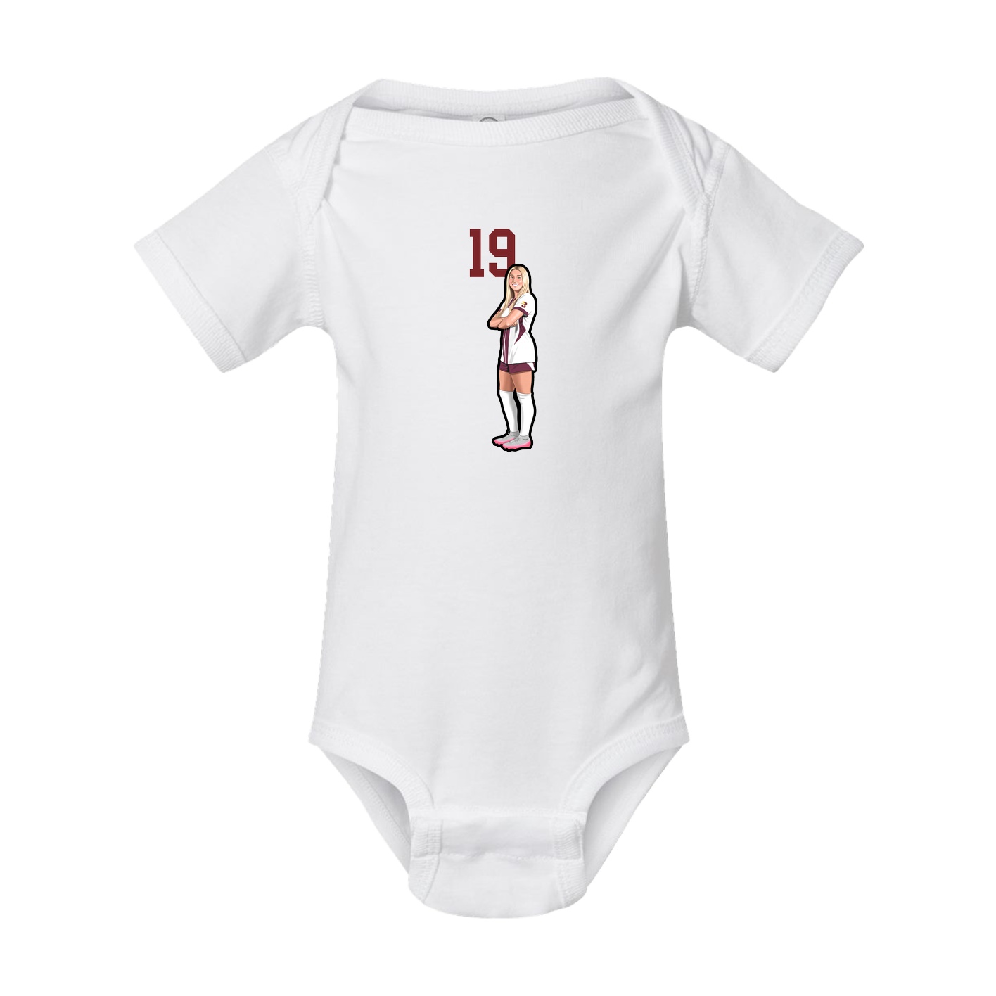 Baby Onesie — Number Top in White