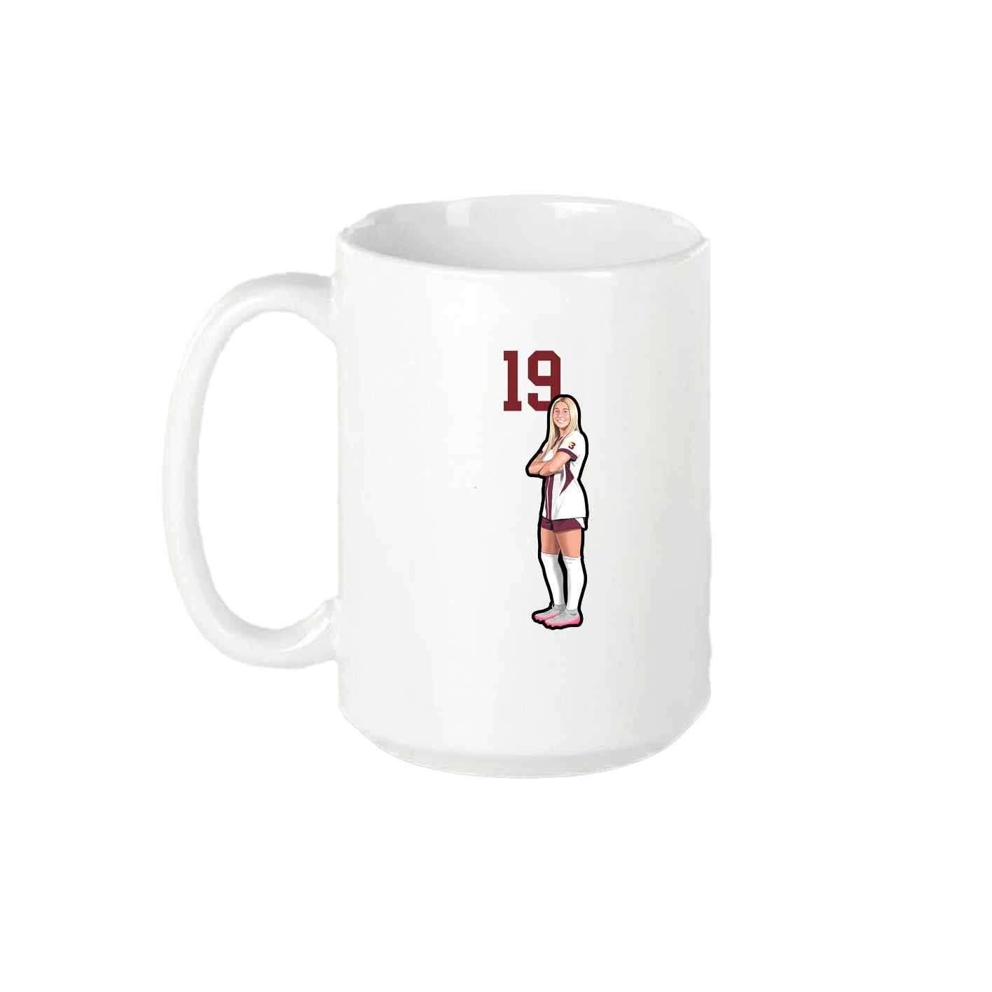 15oz Coffee Mug — Number Top in White
