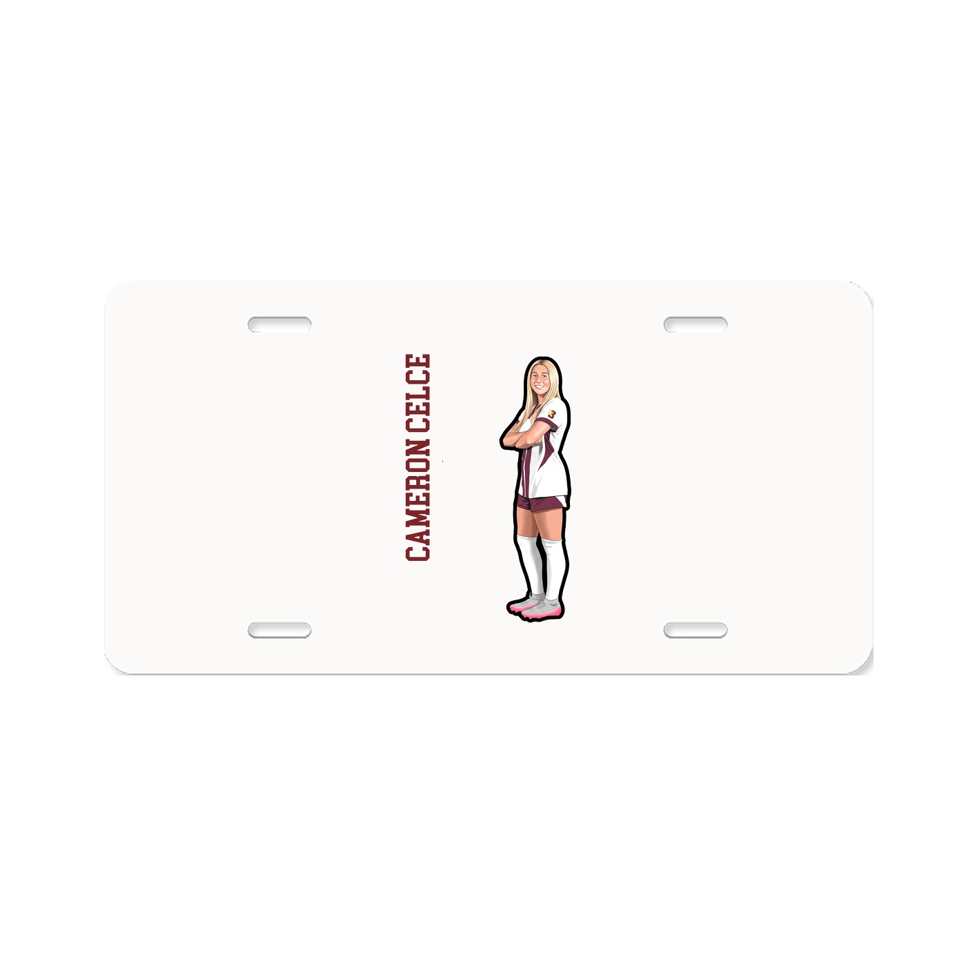 License Plate — Name Vertical in Classic