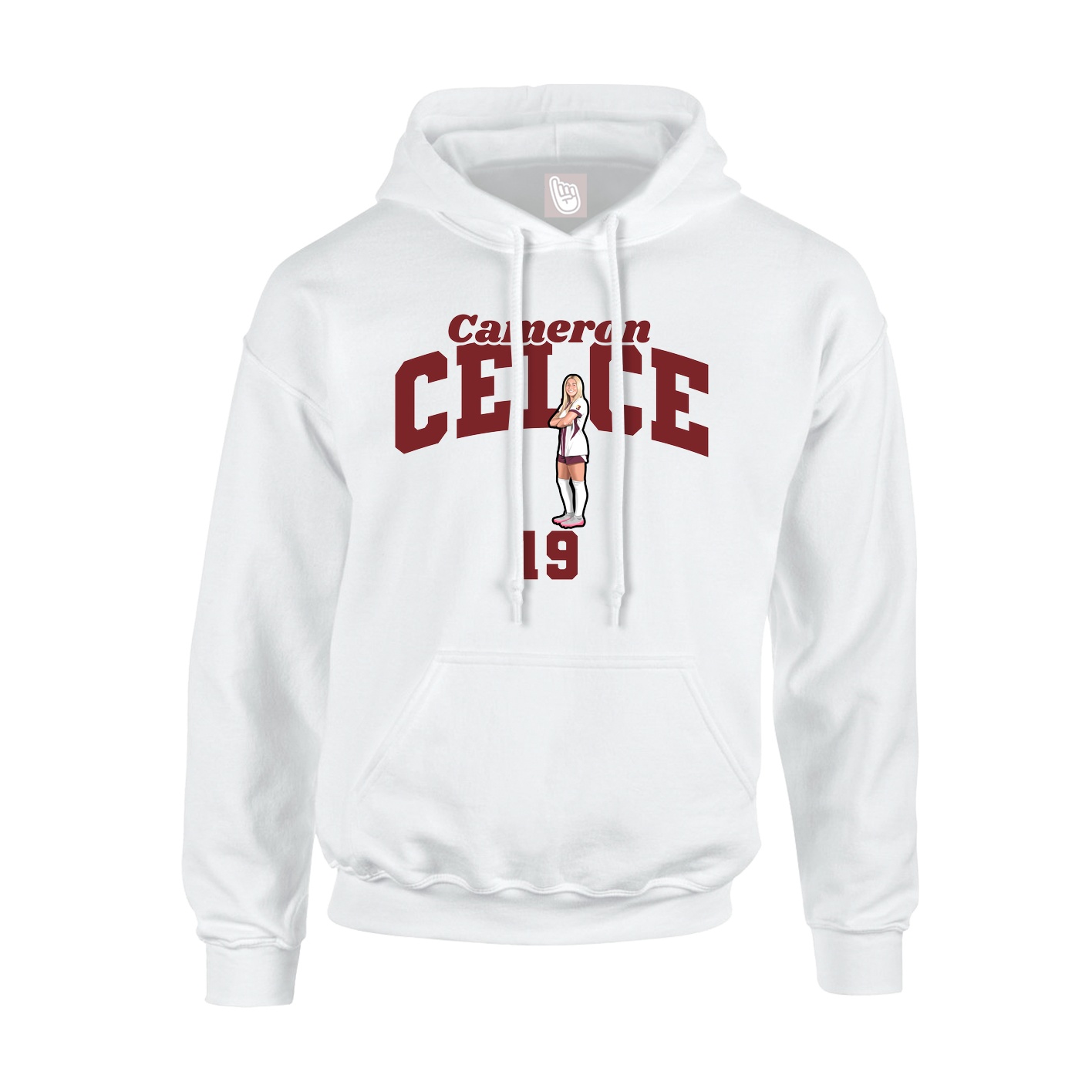 Youth Hoodie — Signature Arch in White
