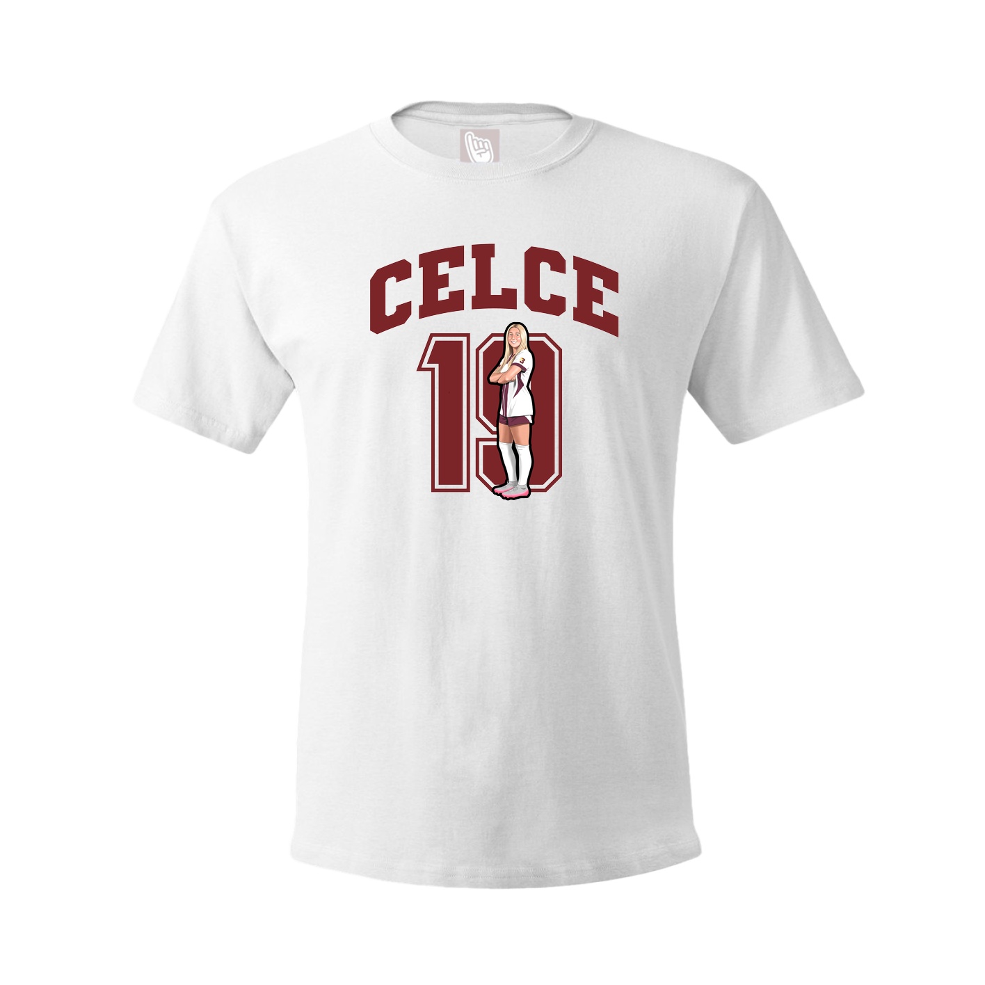 Youth Tee — Number in White
