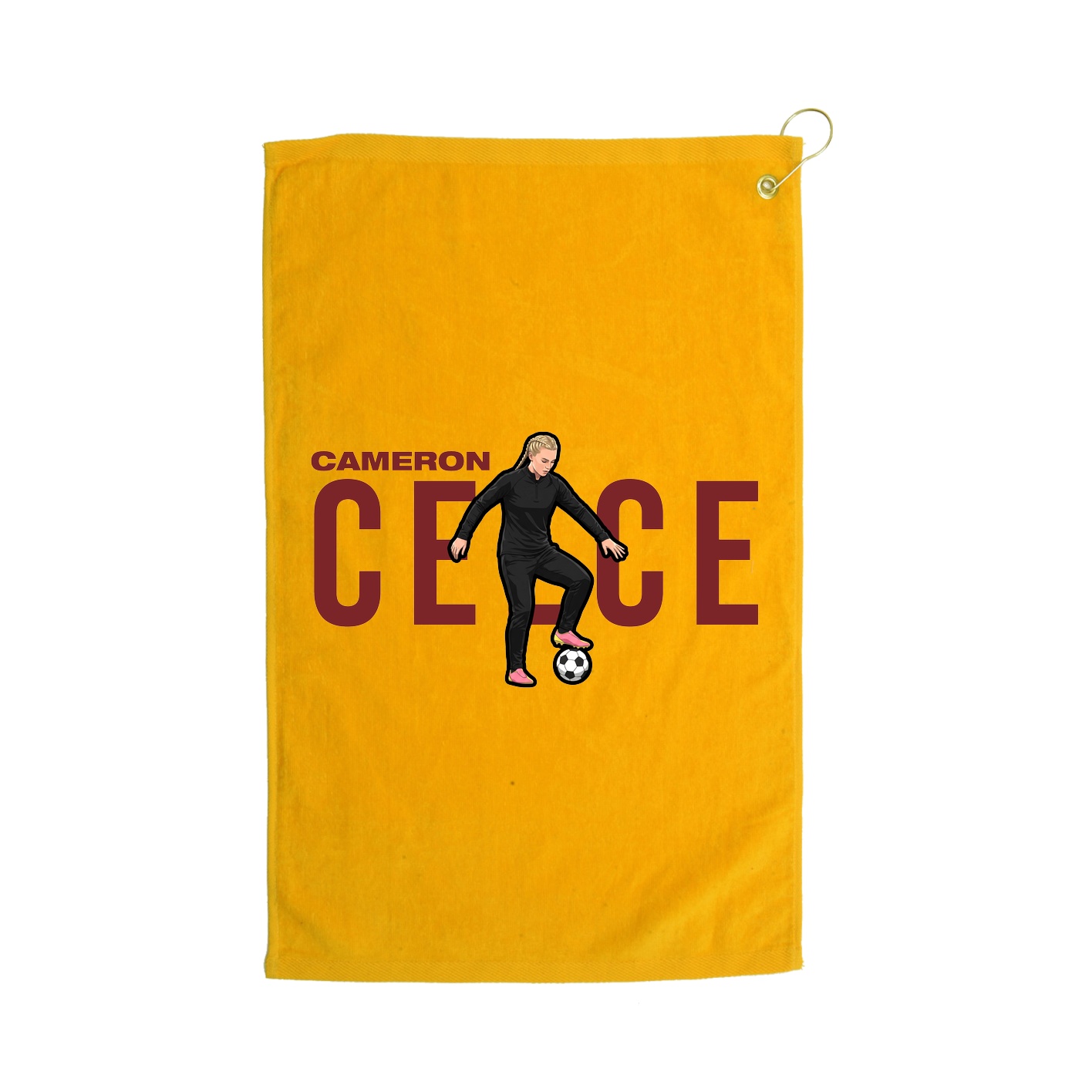 Golf Towel — Player Name in Gold