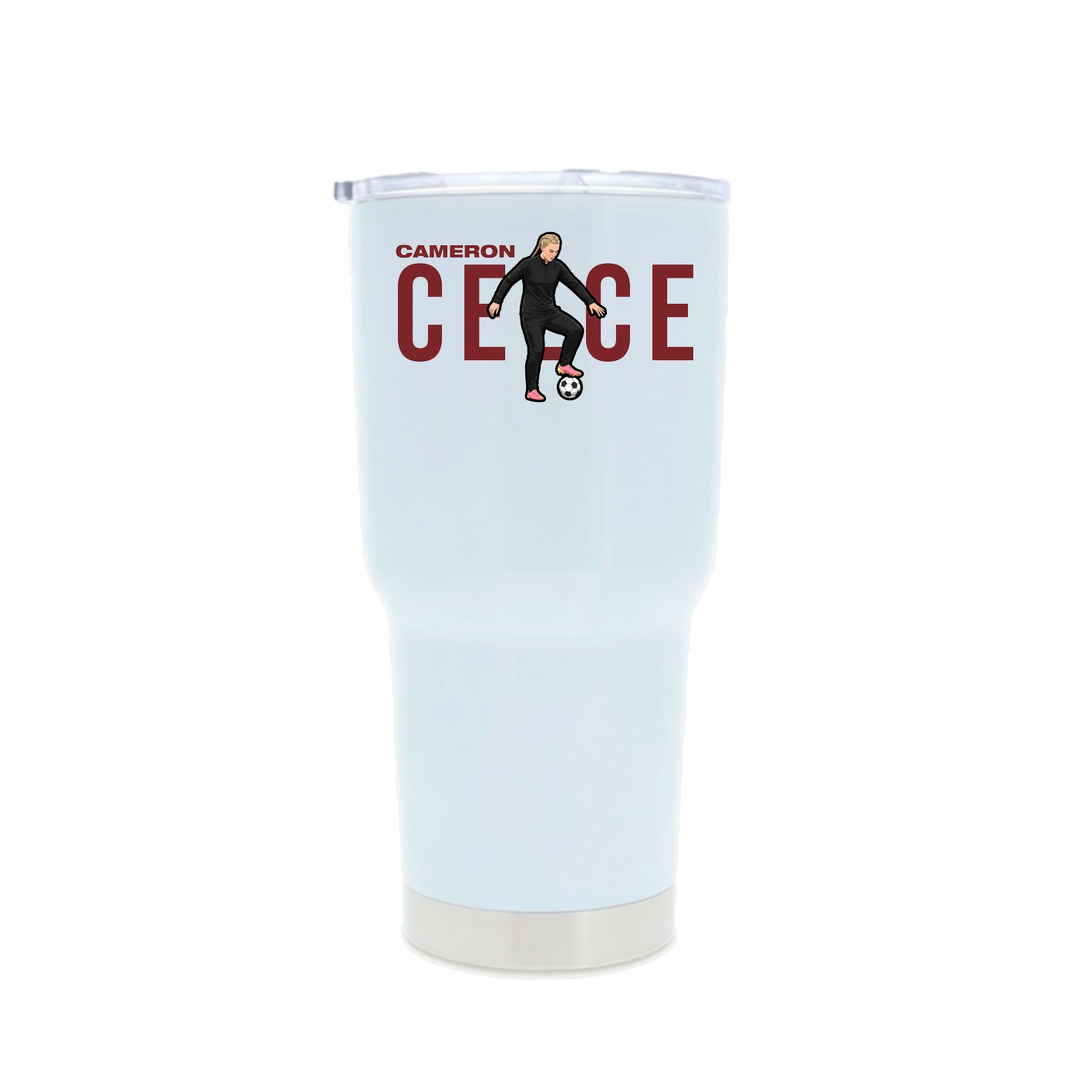30oz Stainless Steel Tumbler — Player Name in White