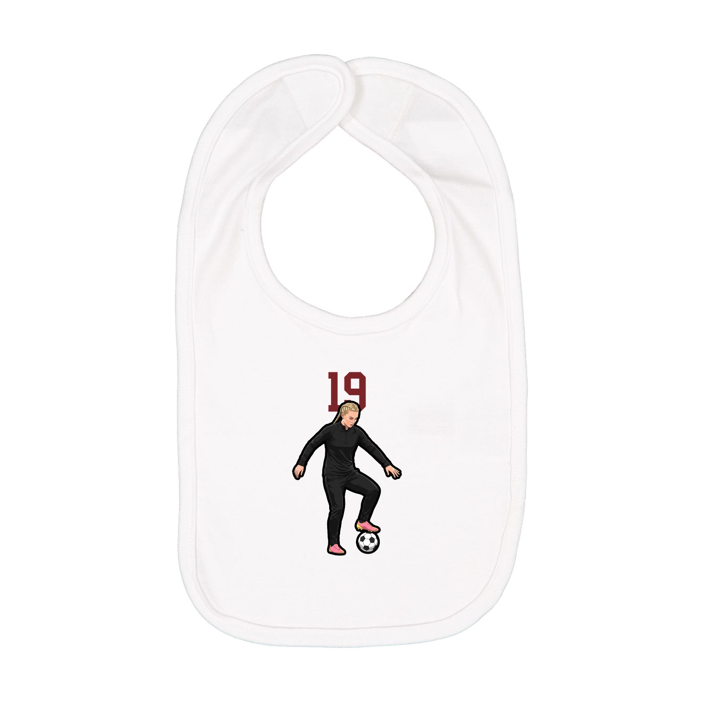 Infant Bib — Number Top in White