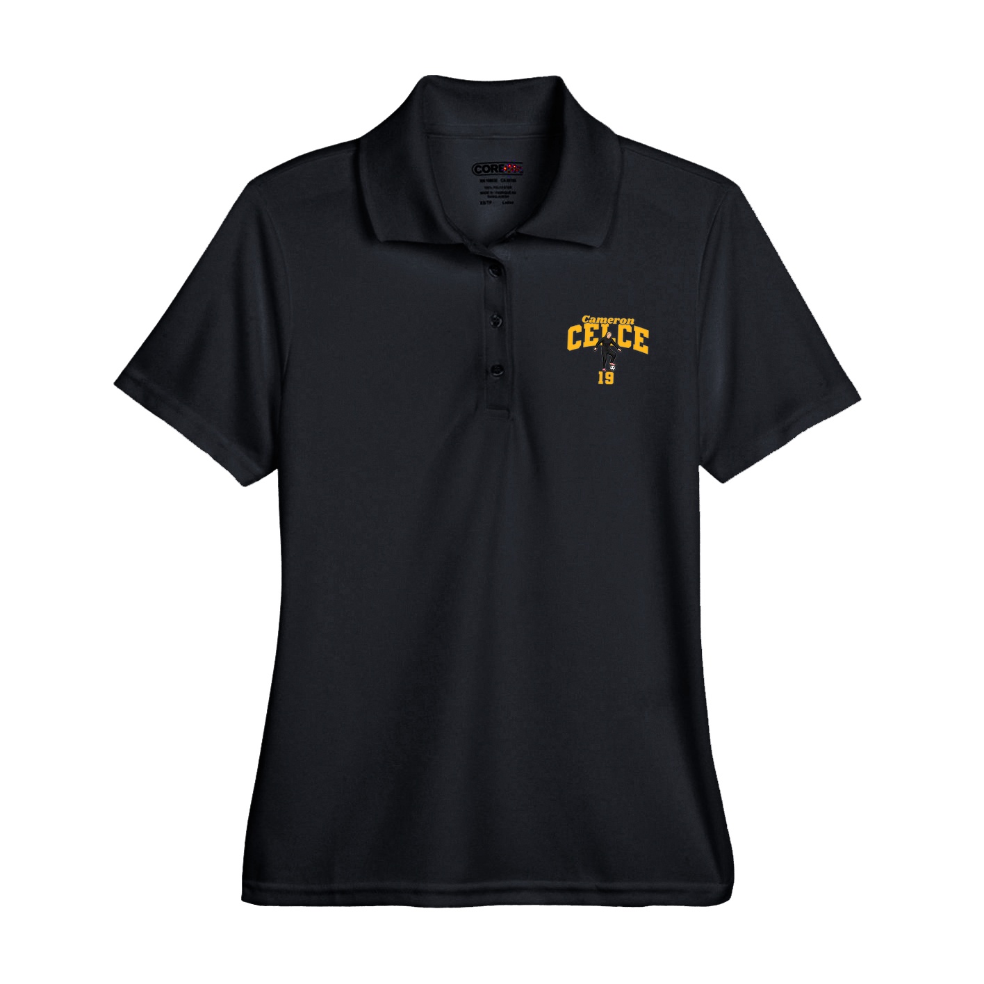 Womens Performance Polo — Signature Arch in Black