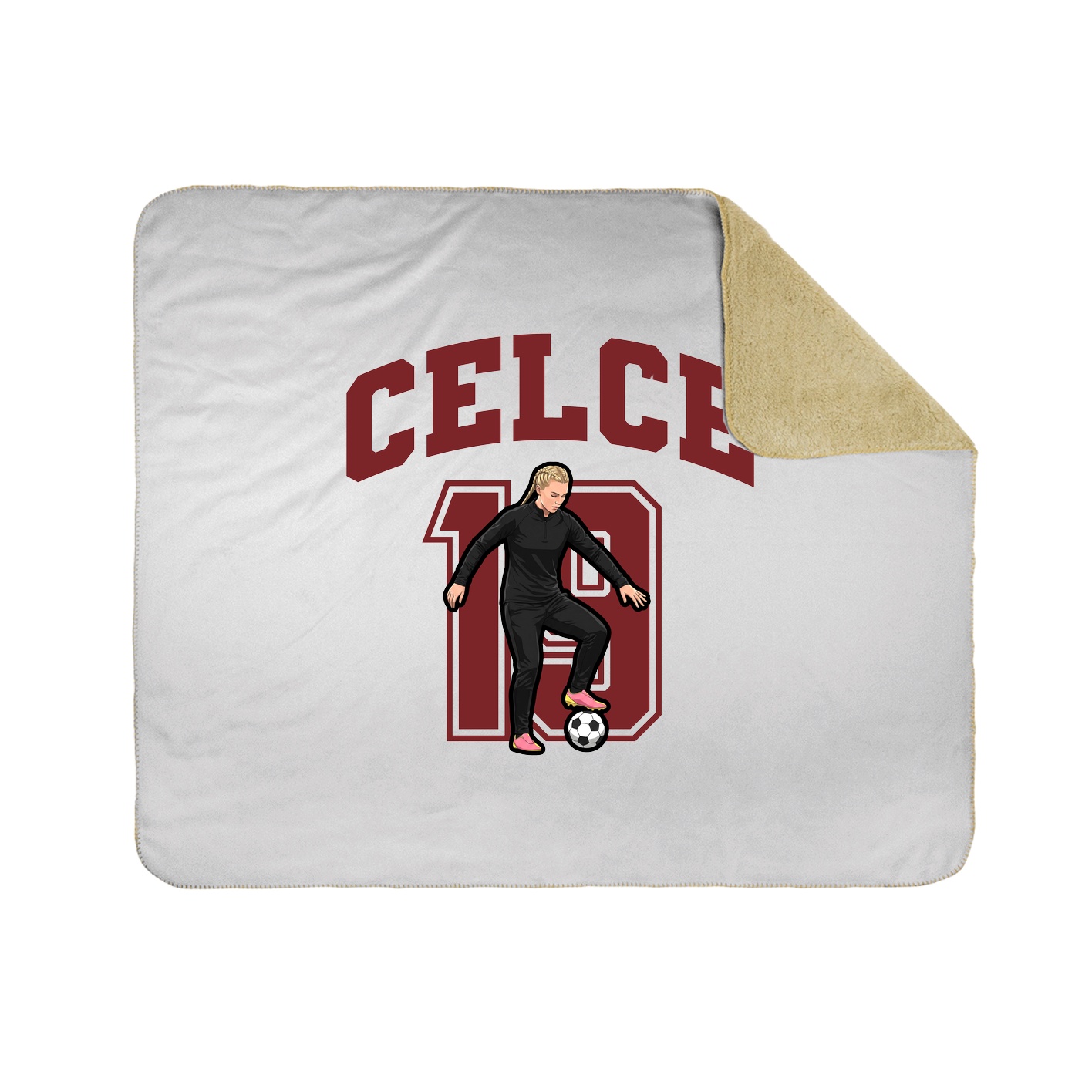 Throw Blanket — Number in White
