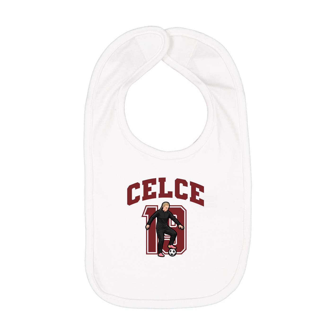 Infant Bib — Number in White