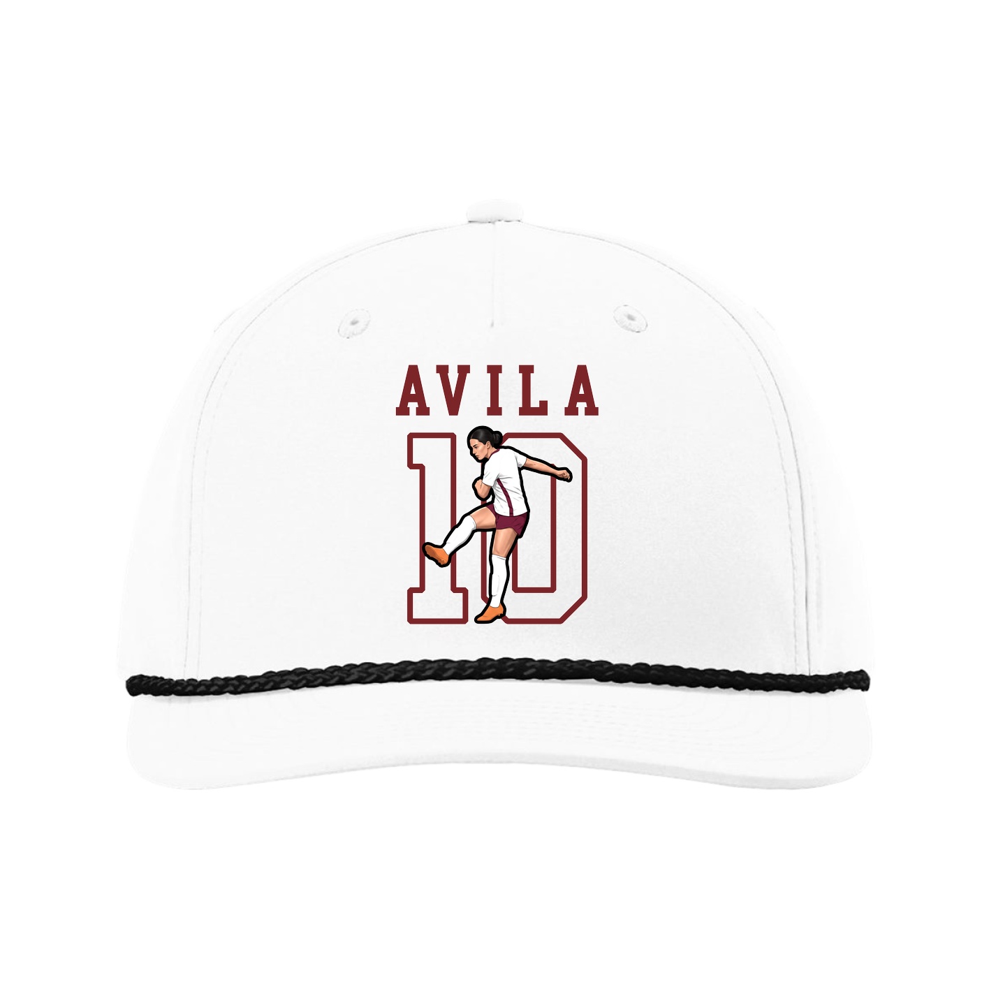Five-Panel Classic Rope Cap — Shirsey in White
