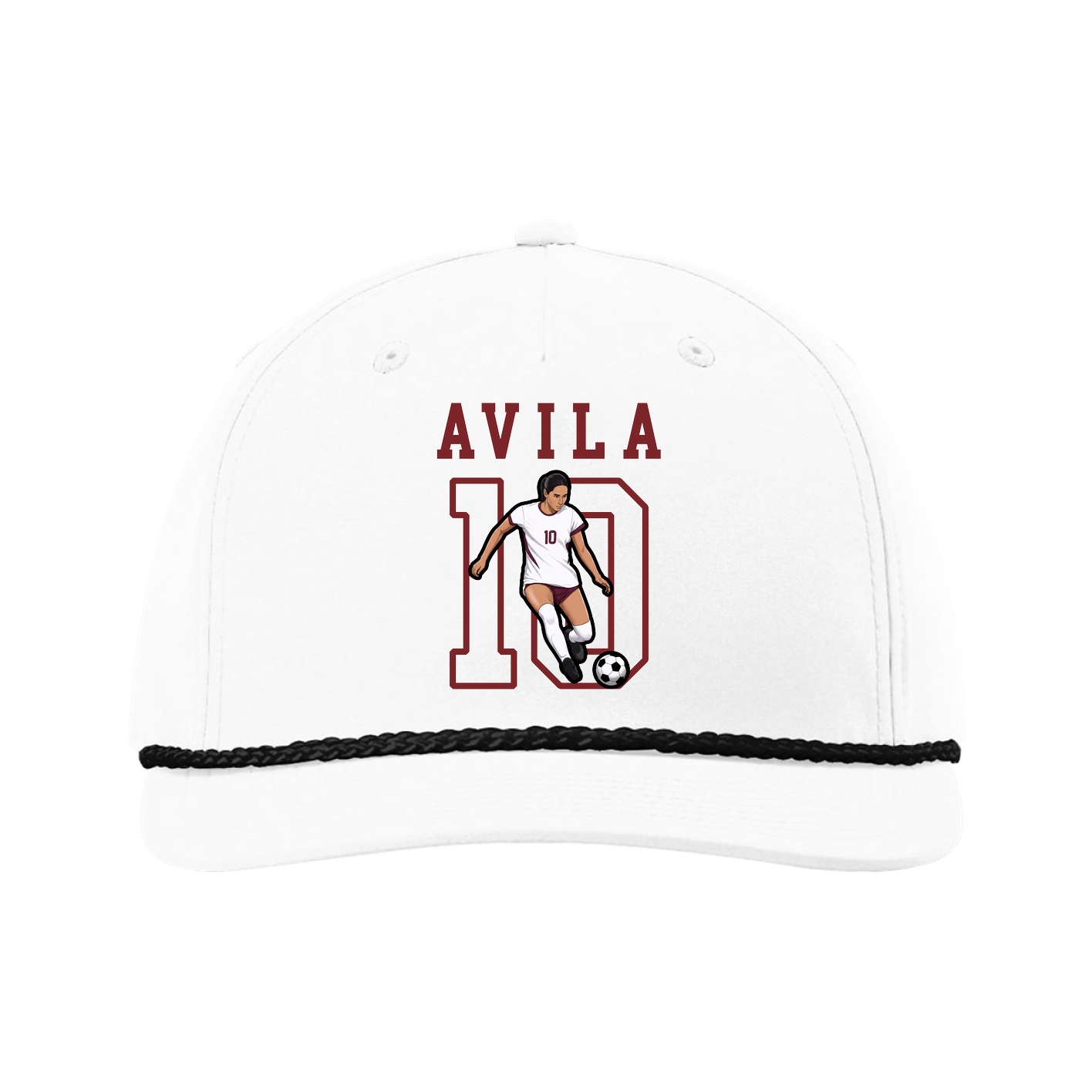Five-Panel Classic Rope Cap — Shirsey in White
