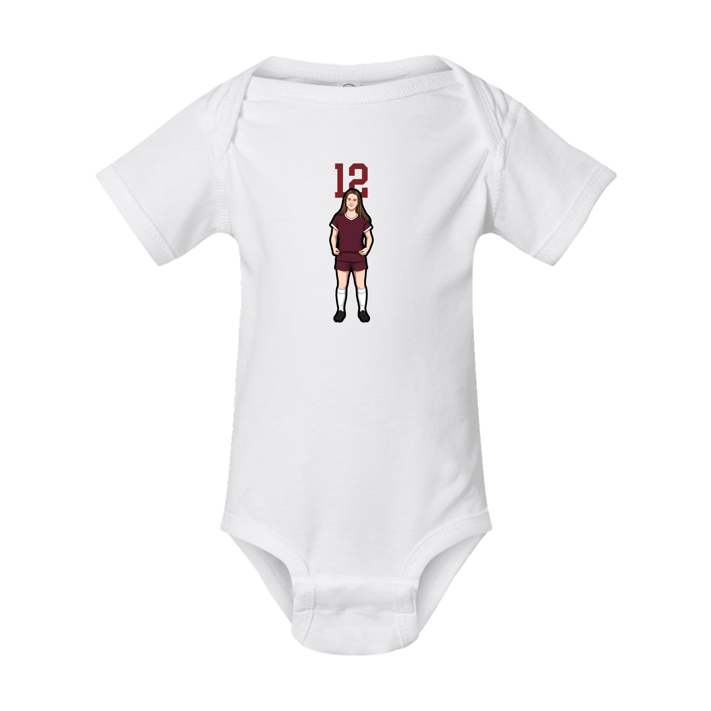 Baby Onesie — Number Top in White