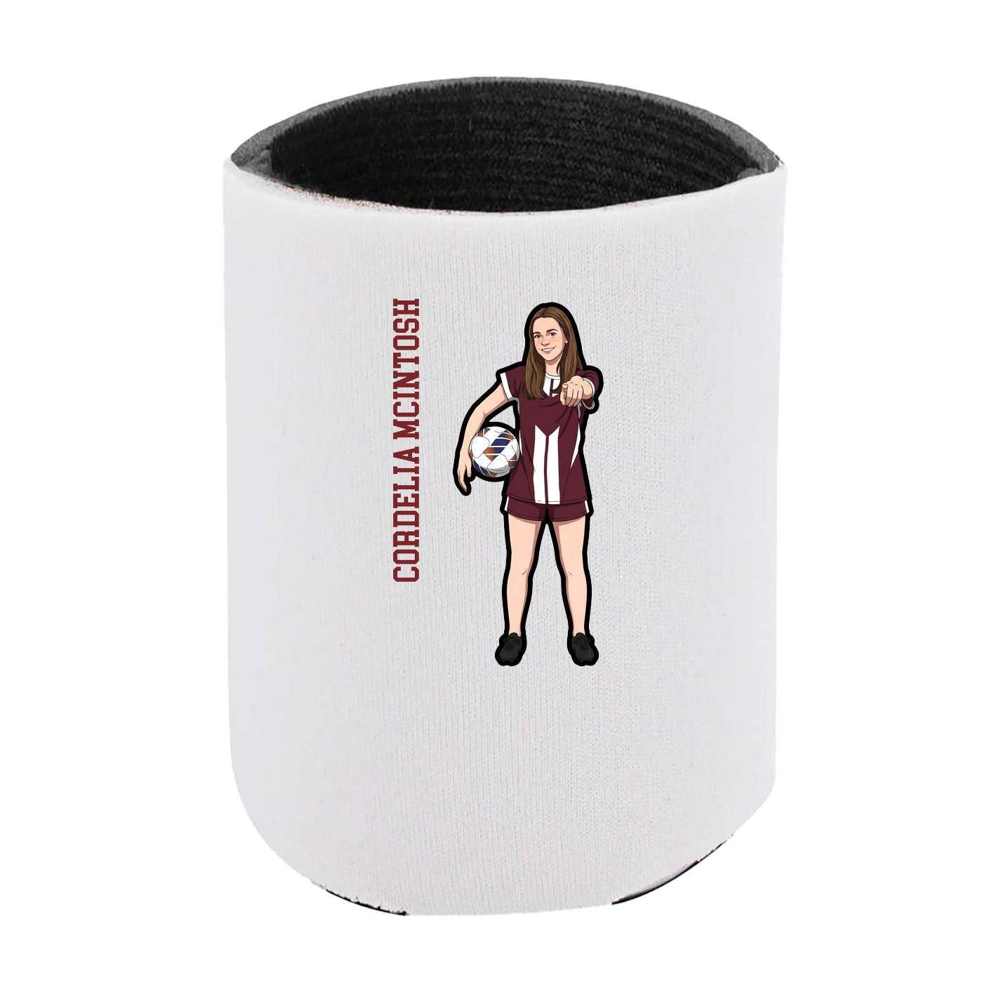 Can Holder — Name Vertical in White