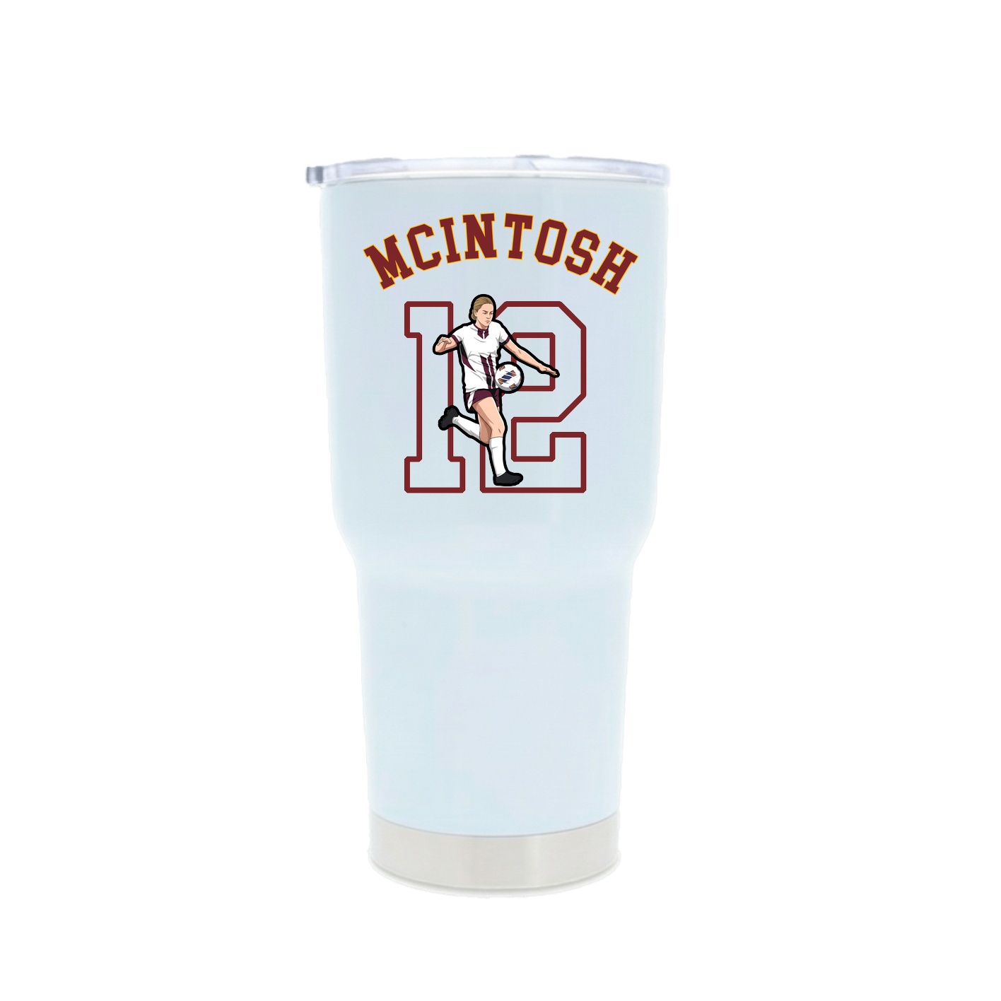 30oz Stainless Steel Tumbler — Shirsey Arch in White