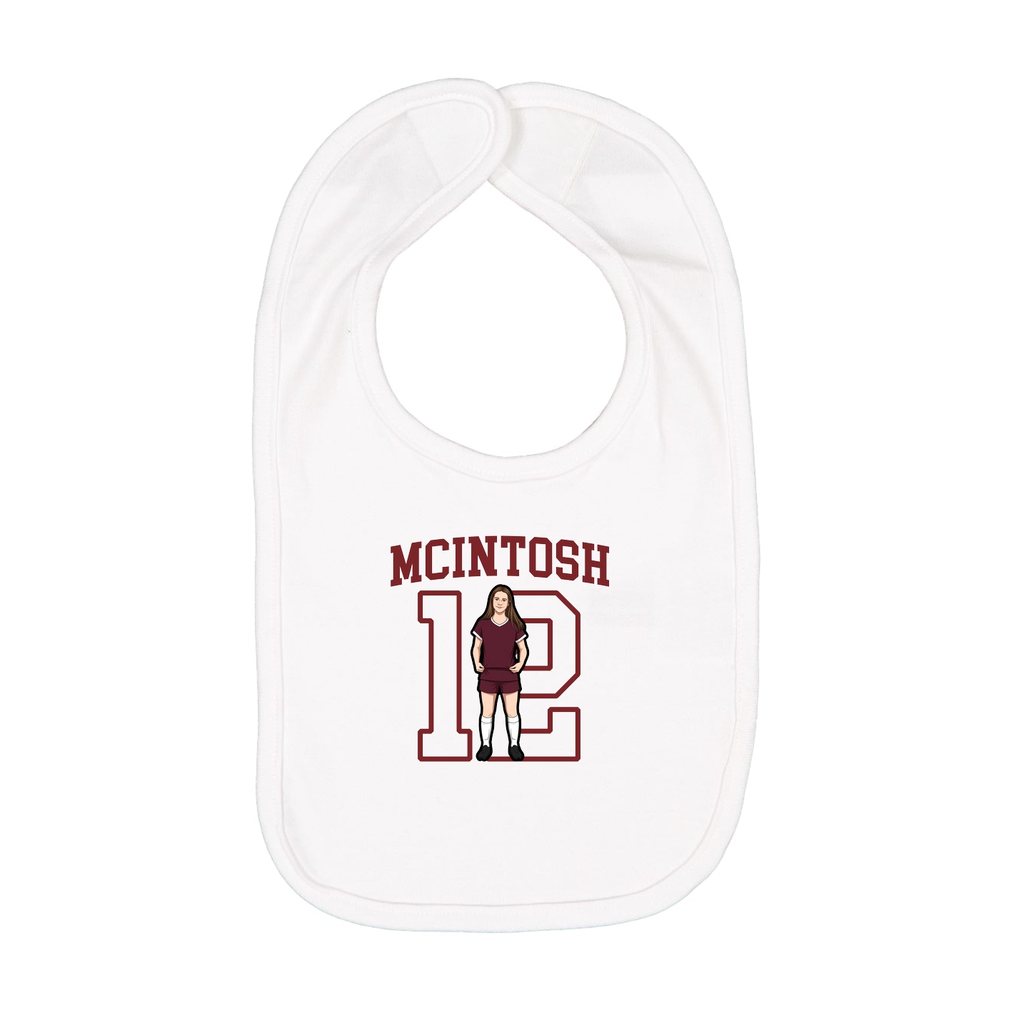 Infant Bib — Shirsey in White