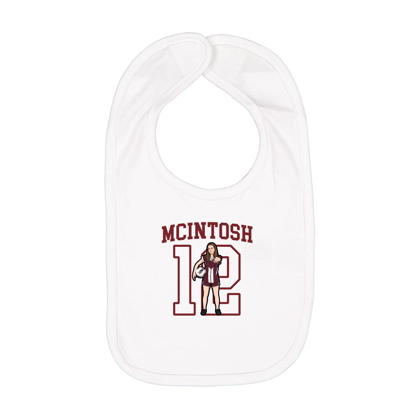 Infant Bib — Shirsey in White