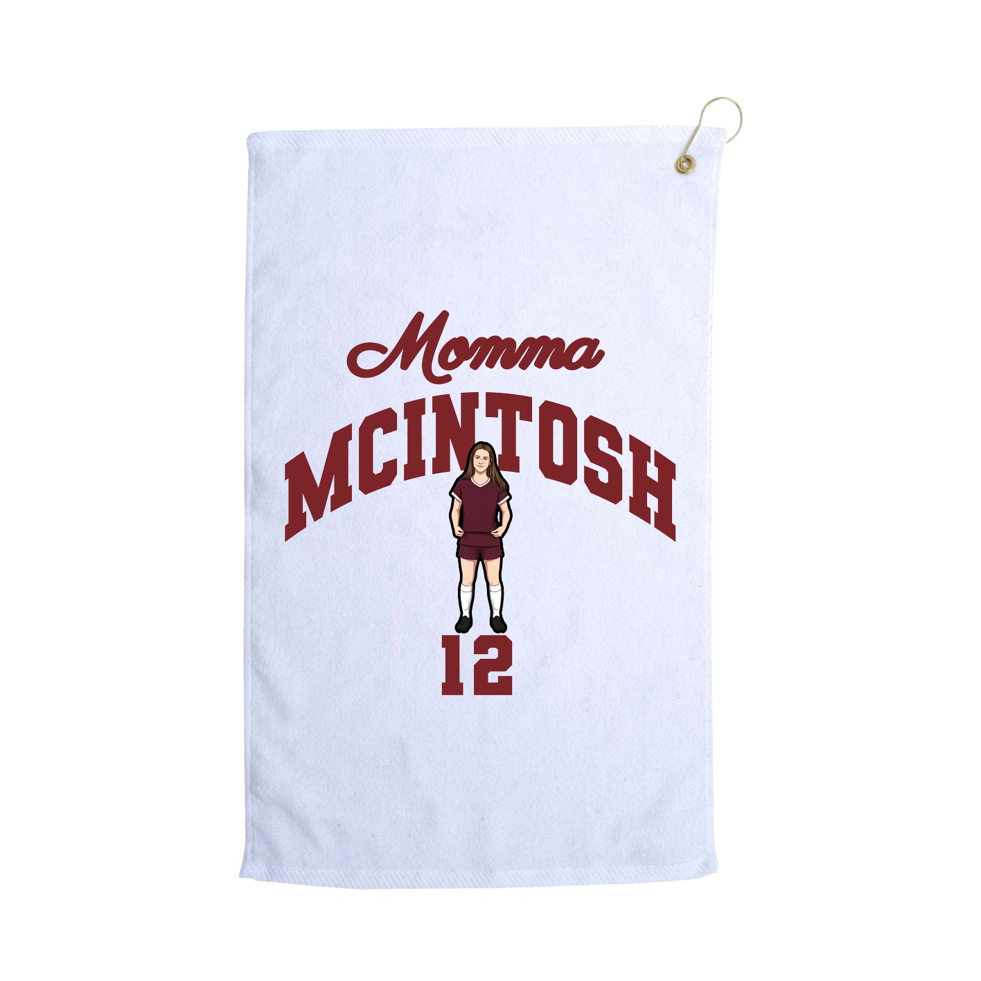 Golf Towel — Mothers Day Arch in White