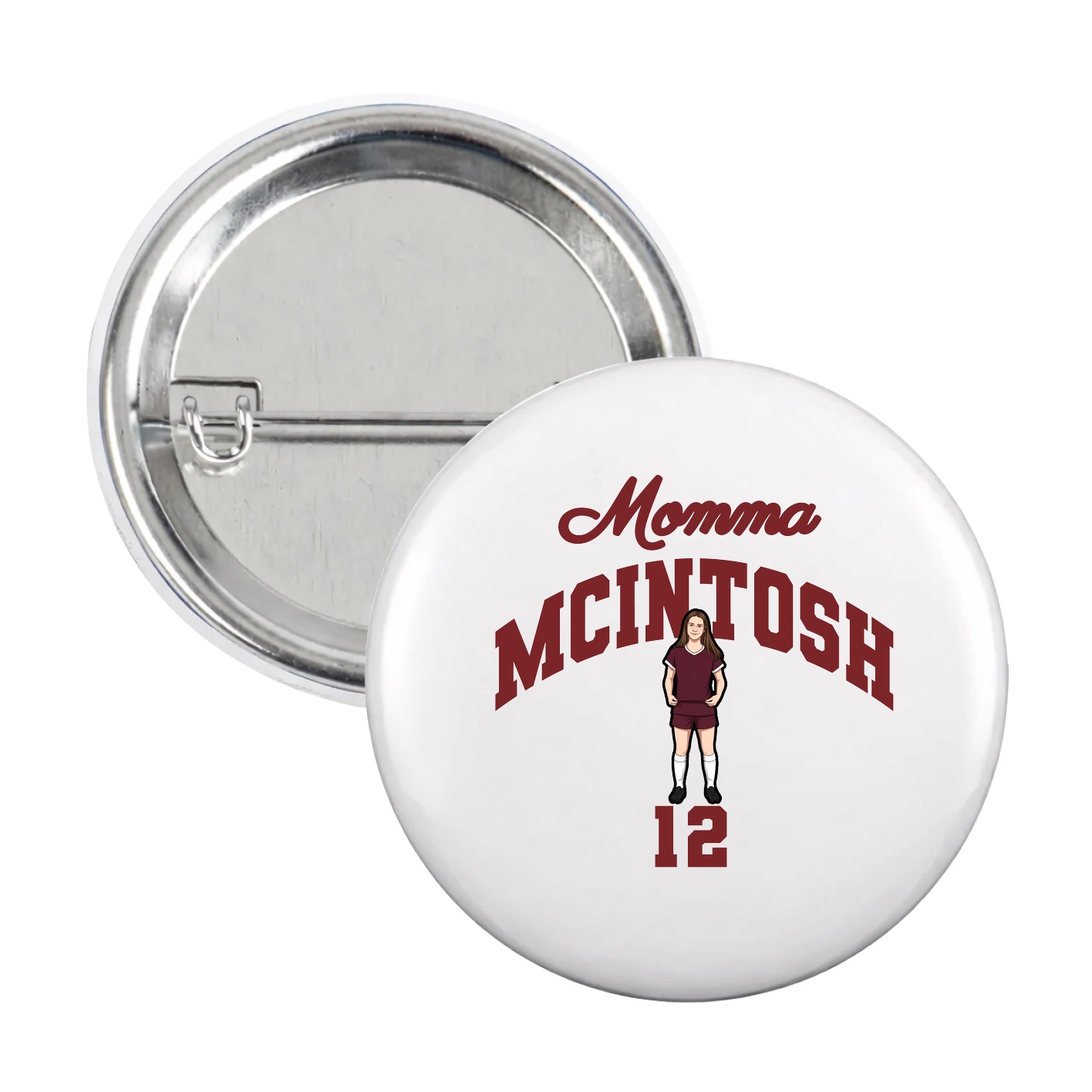 Game Day Button — Mothers Day Arch in White