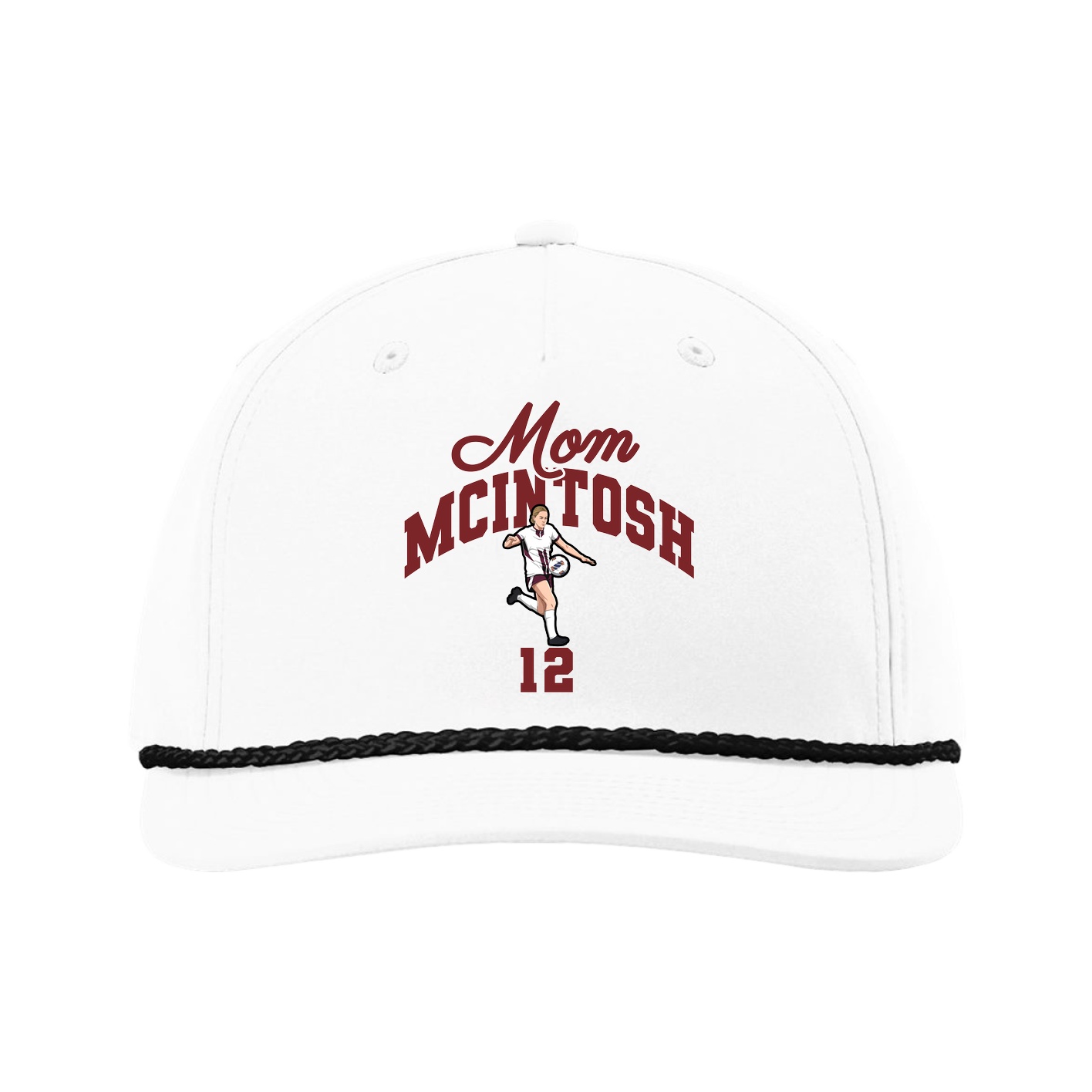 Five-Panel Classic Rope Cap — Mothers Day Arch in White