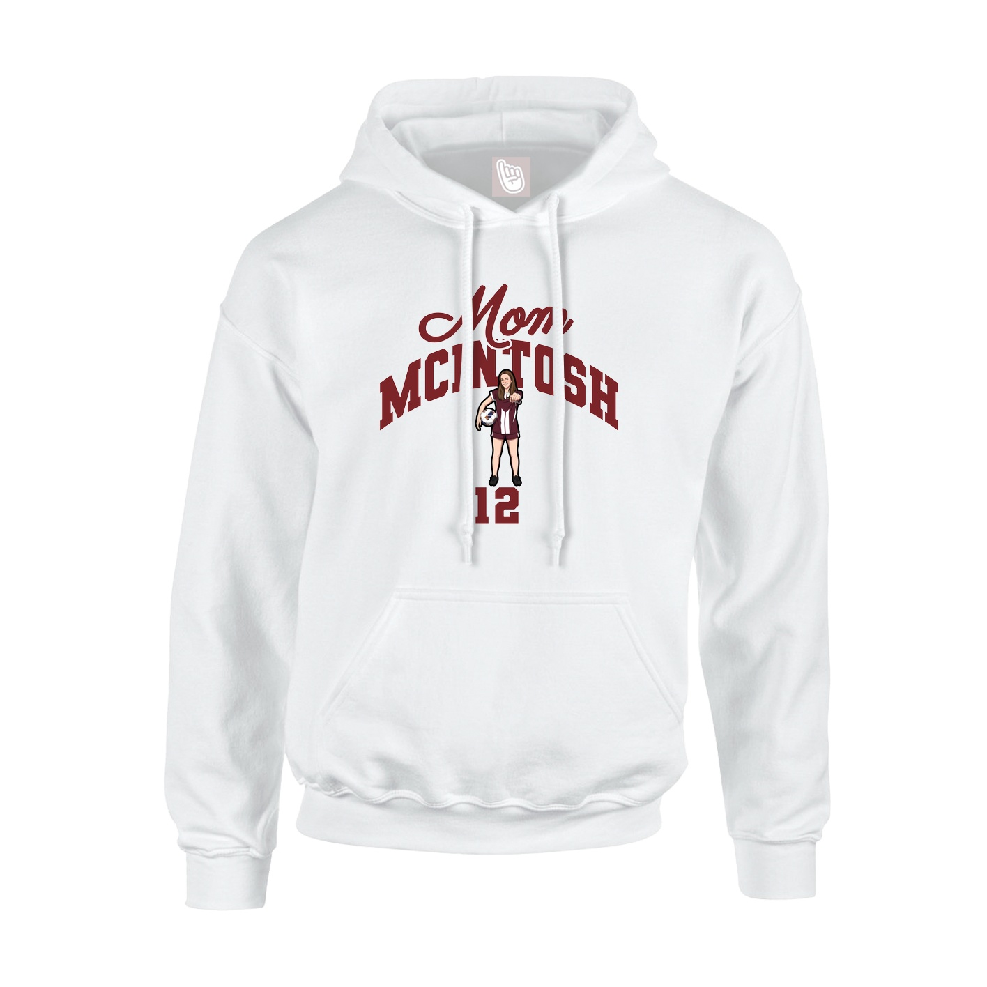 Youth Hoodie — Mothers Day Arch in White