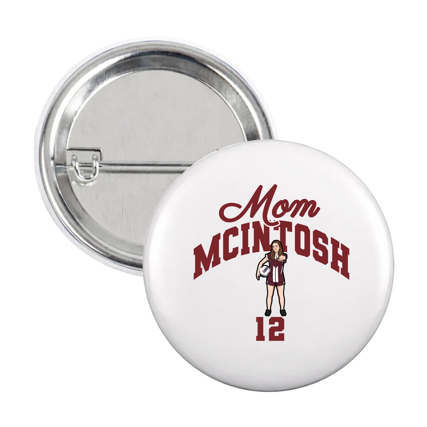 Game Day Button — Mothers Day Arch in White