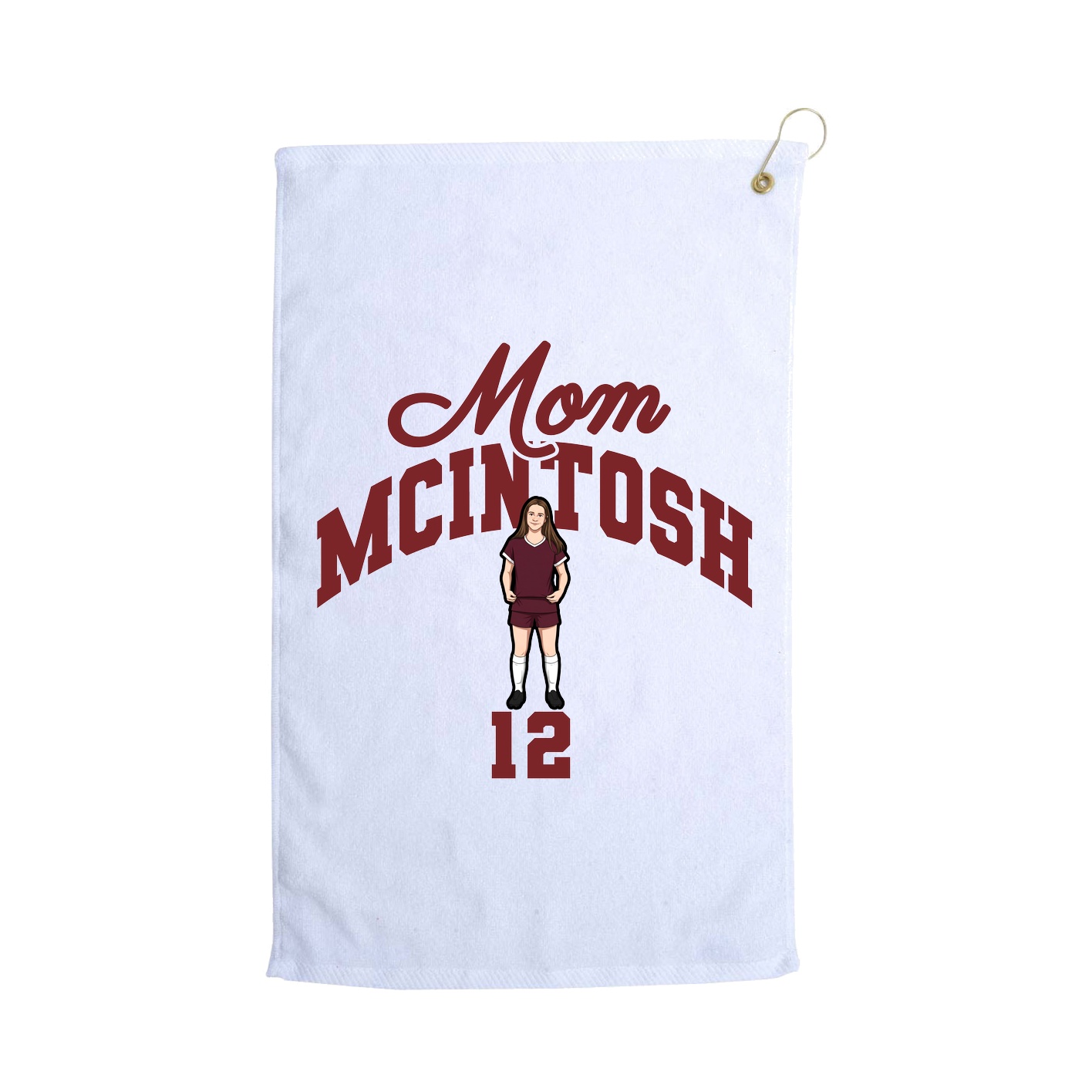 Golf Towel — Mothers Day Arch in White
