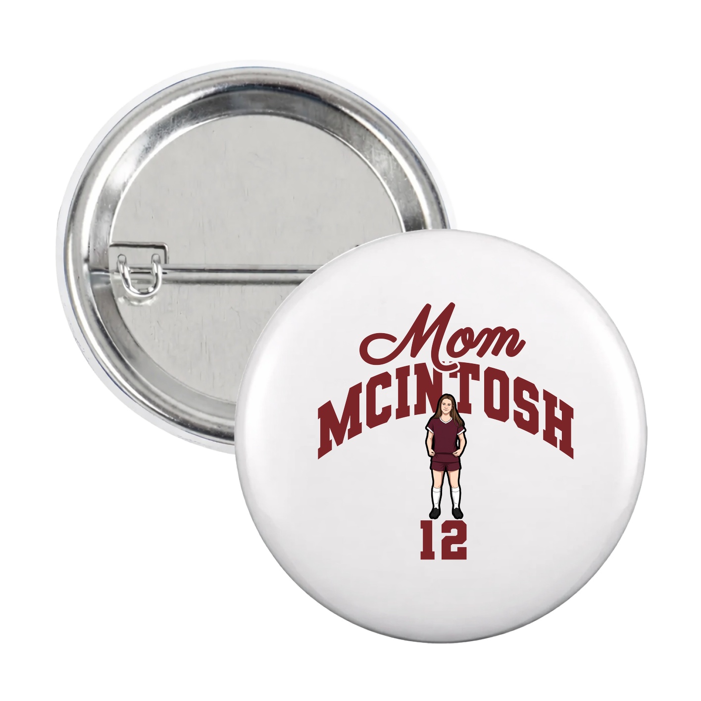 Game Day Button — Mothers Day Arch in White
