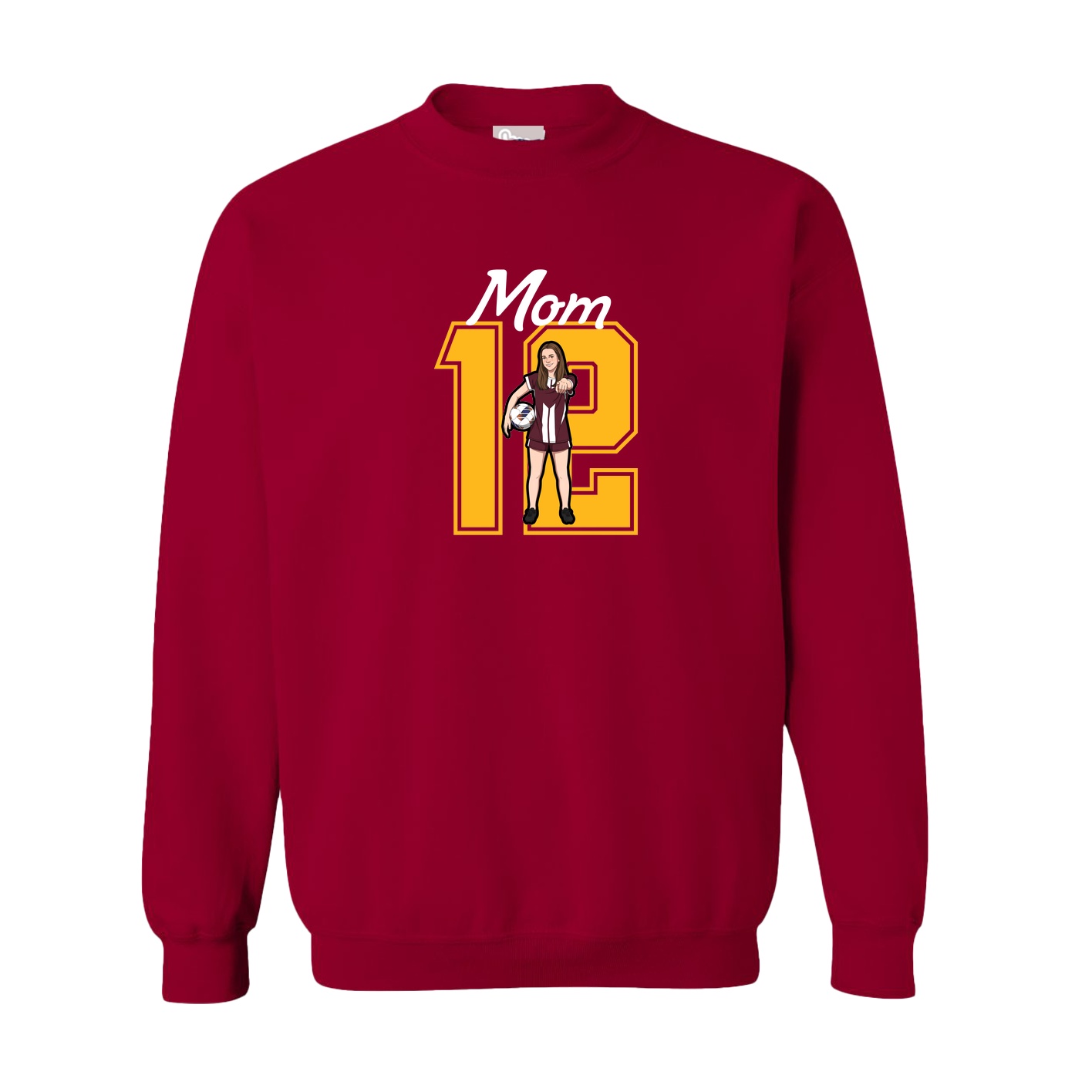 Fleece Crew — Mothers Day Shirsey in Cardinal