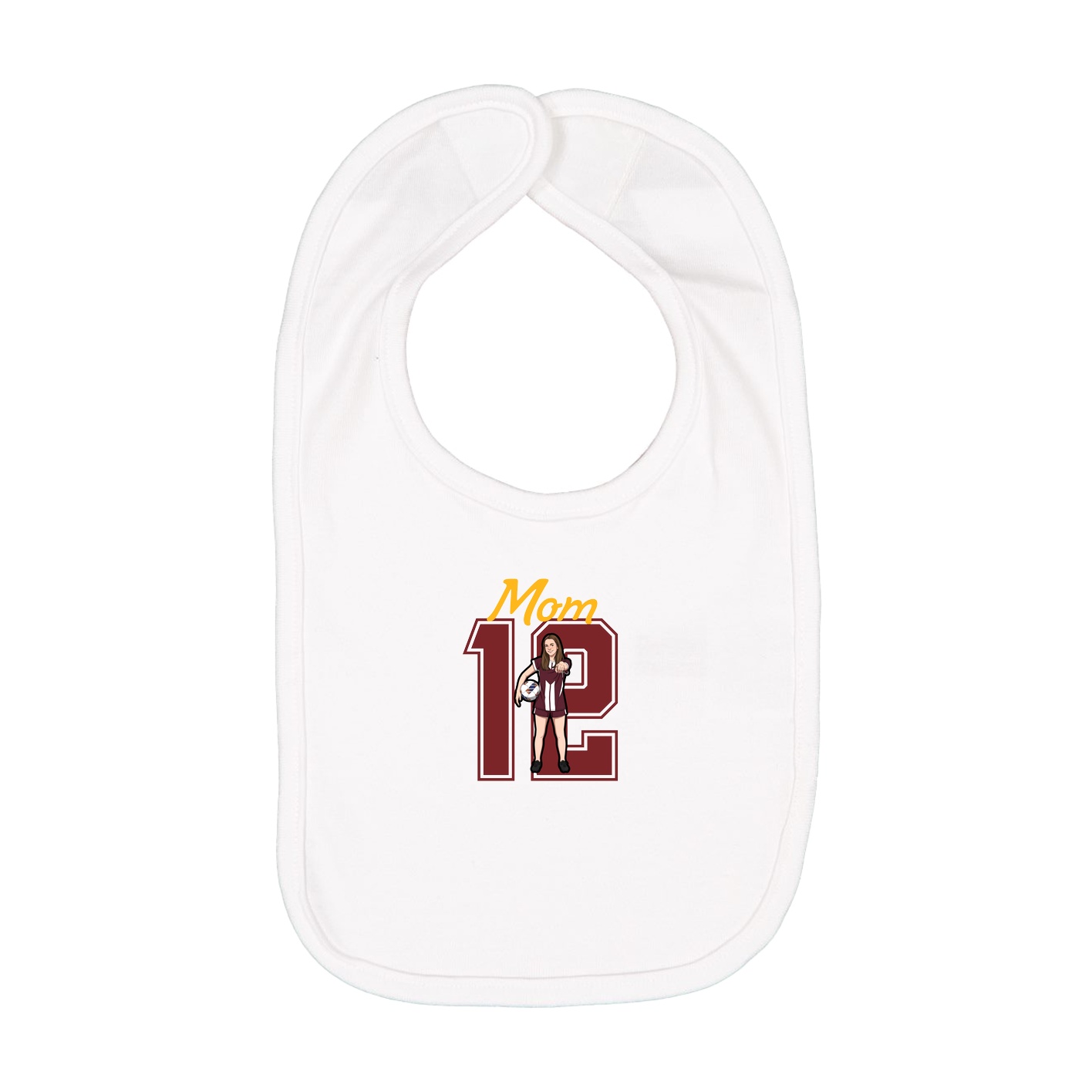 Infant Bib — Mothers Day Shirsey in White
