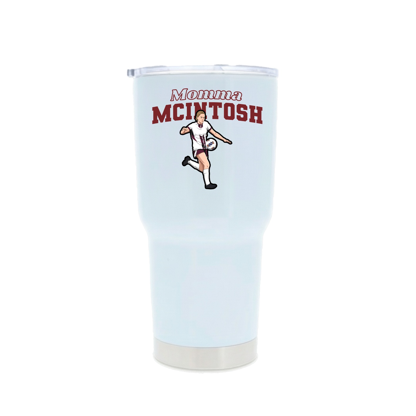 30oz Stainless Steel Tumbler — Mothers Day Block in White