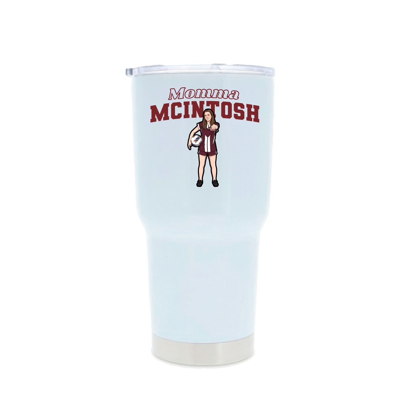 30oz Stainless Steel Tumbler — Mothers Day Block in White