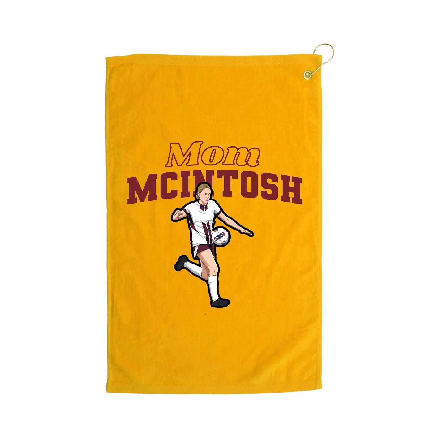 Golf Towel — Mothers Day Block in Gold