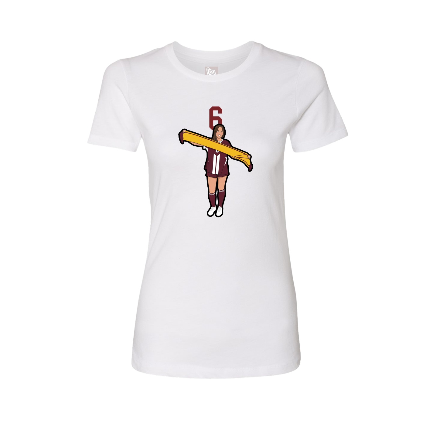 Womens Tee — Number Top in White
