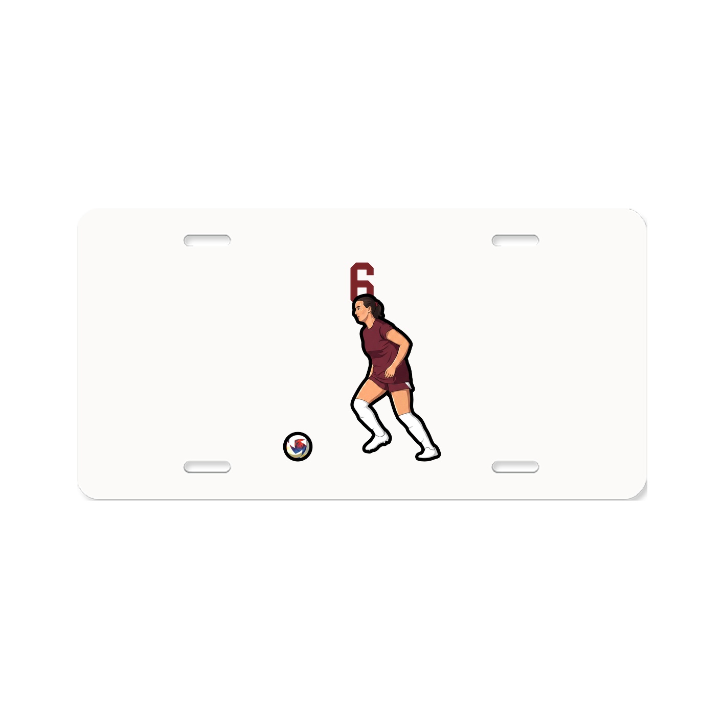 License Plate — Number Top in Classic