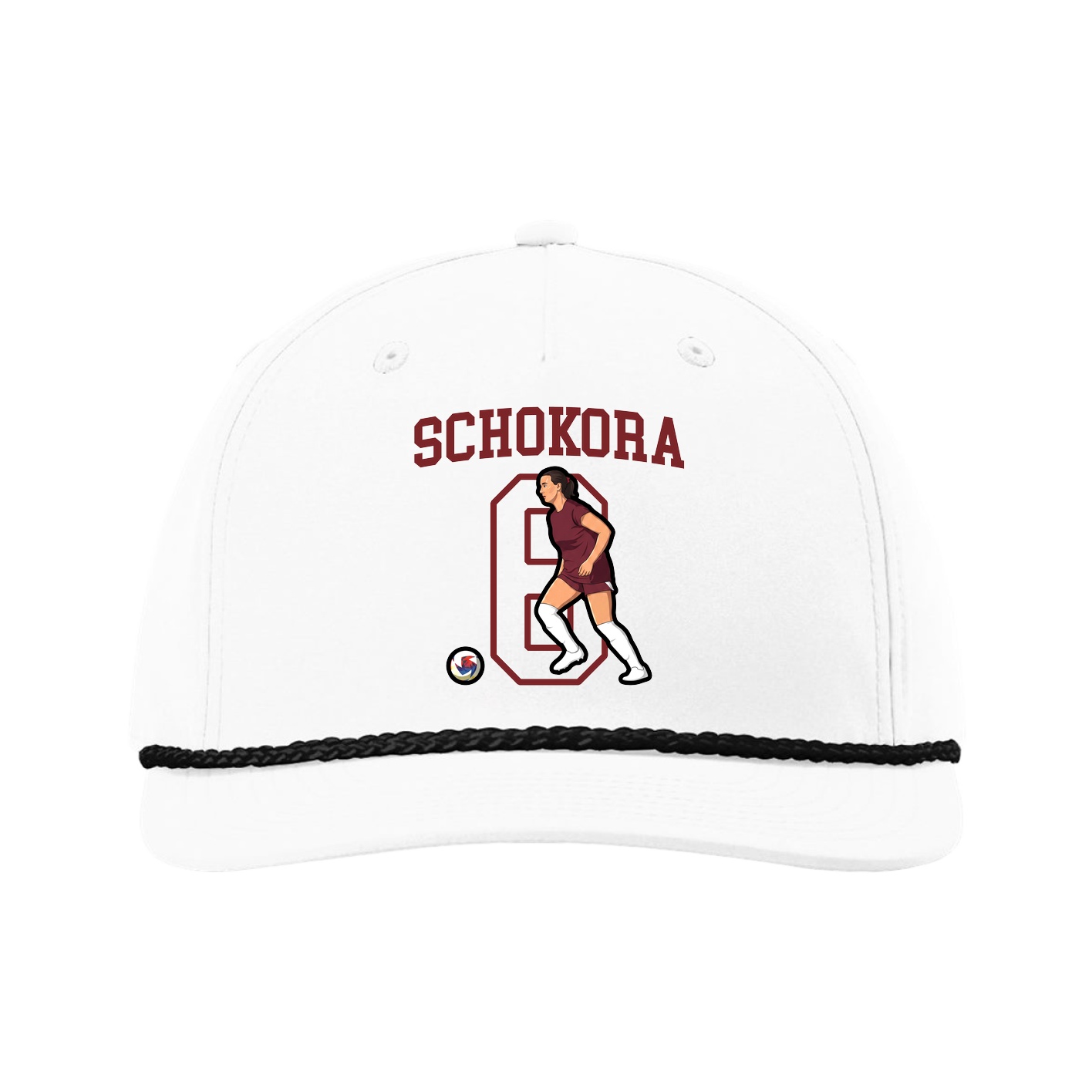 Five-Panel Classic Rope Cap — Shirsey in White