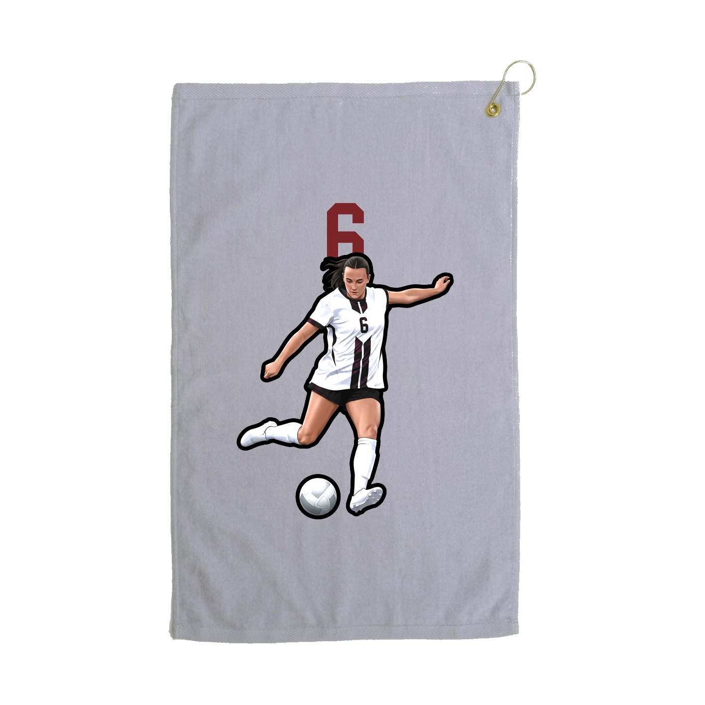 Golf Towel — Number Top in Grey