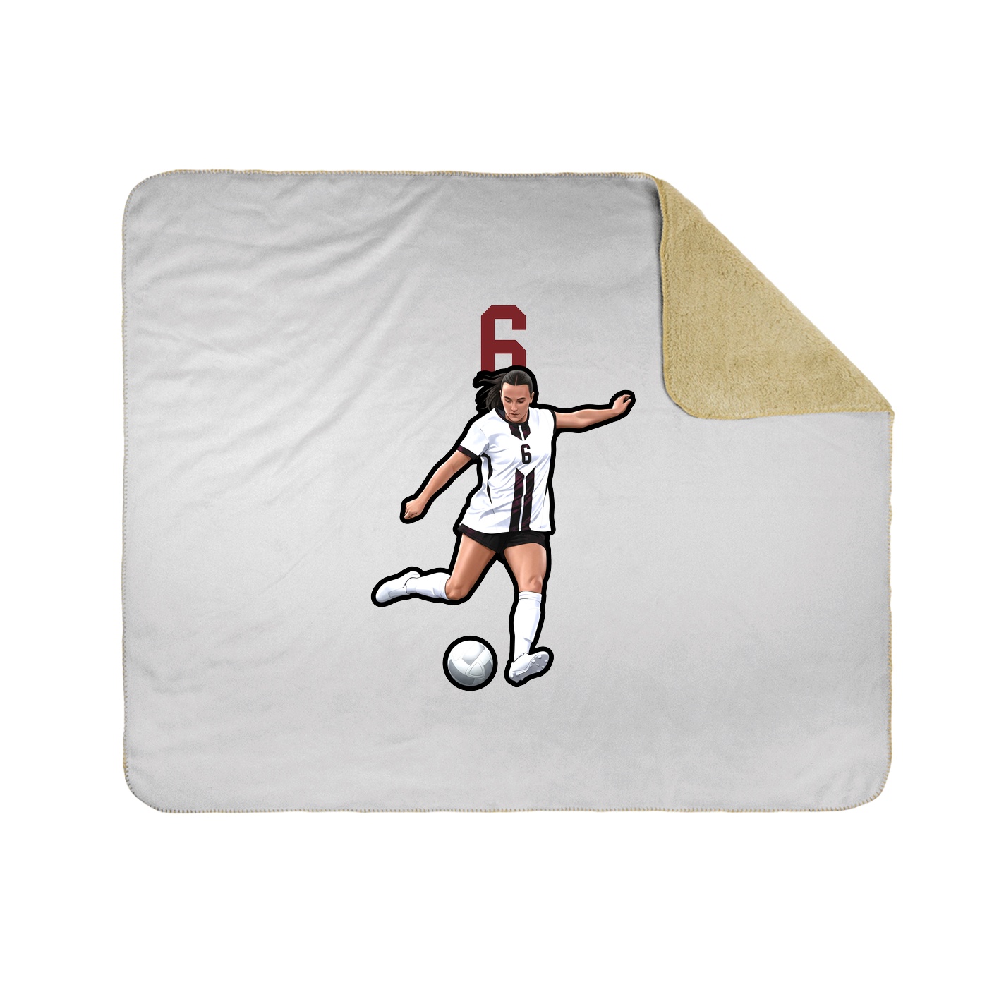 Throw Blanket — Number Top in White