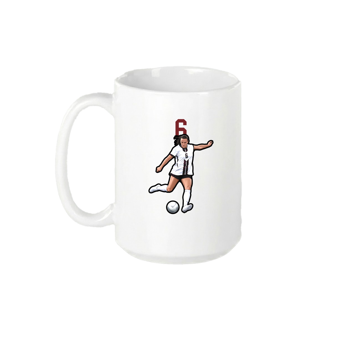 15oz Coffee Mug — Number Top in White