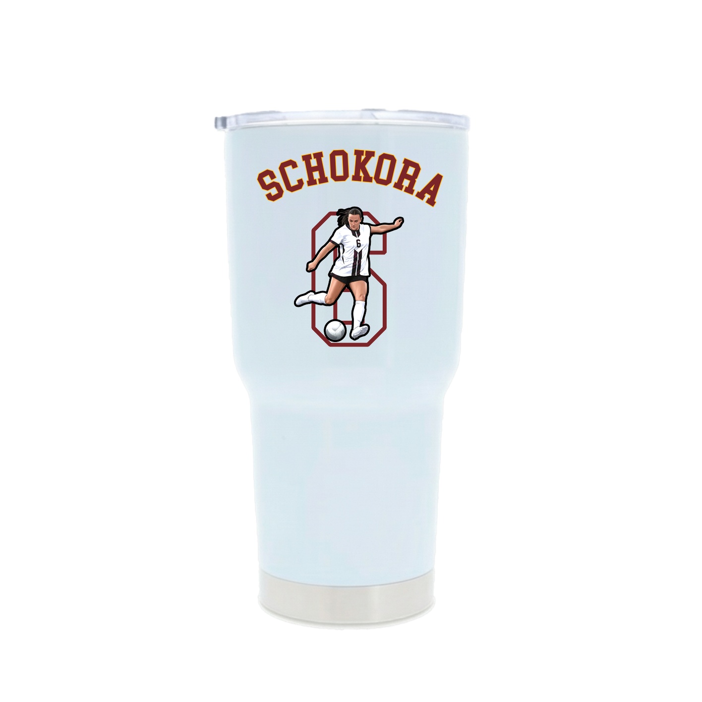 30oz Stainless Steel Tumbler — Shirsey Arch in White