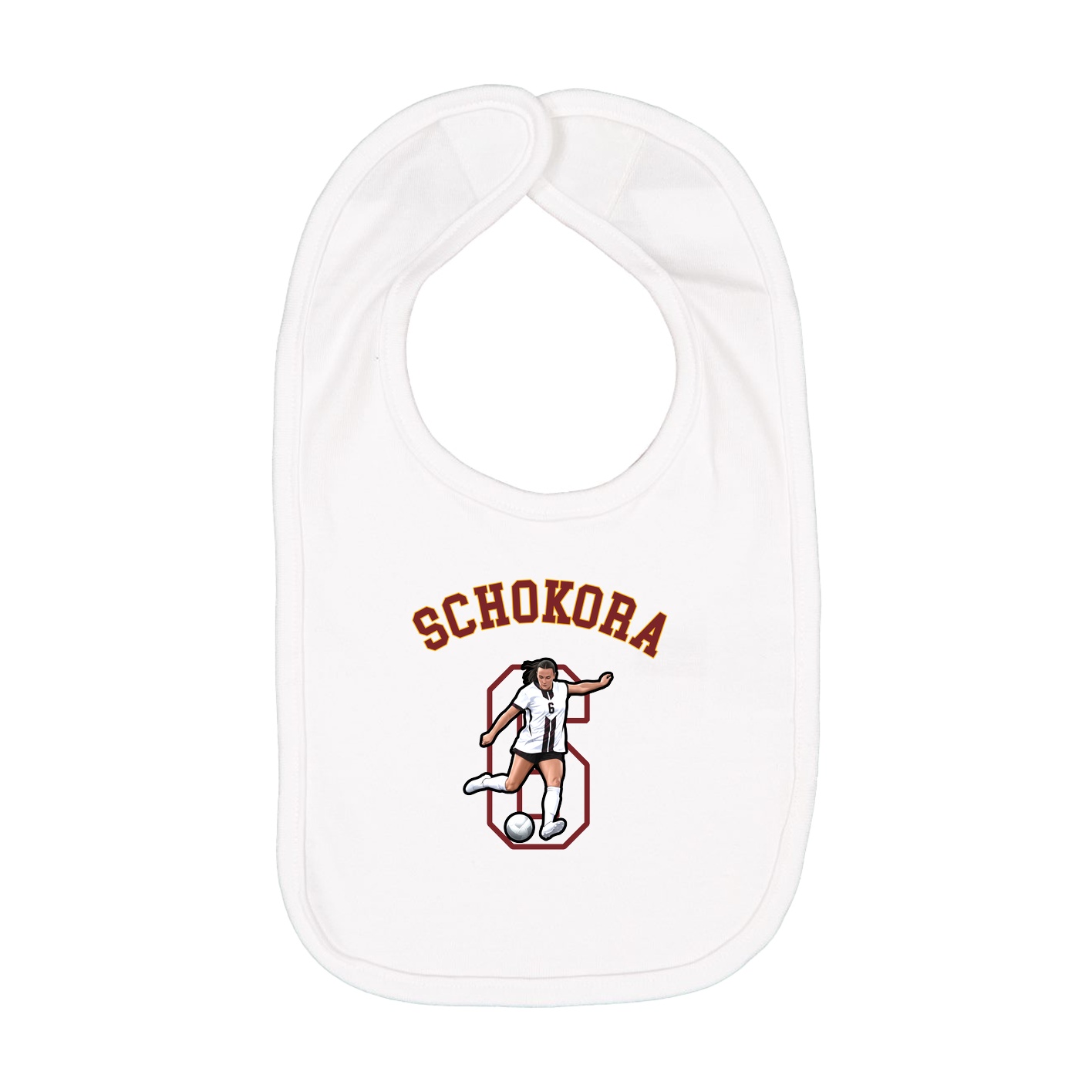 Infant Bib — Shirsey Arch in White