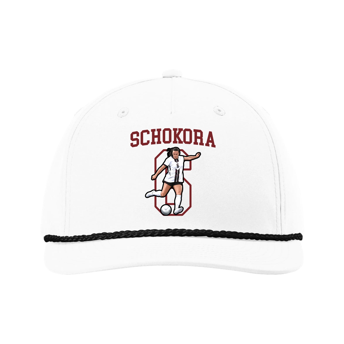 Five-Panel Classic Rope Cap — Shirsey in White