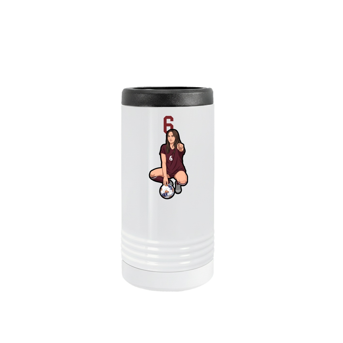 Slim Beverage Holder — Number Top in White