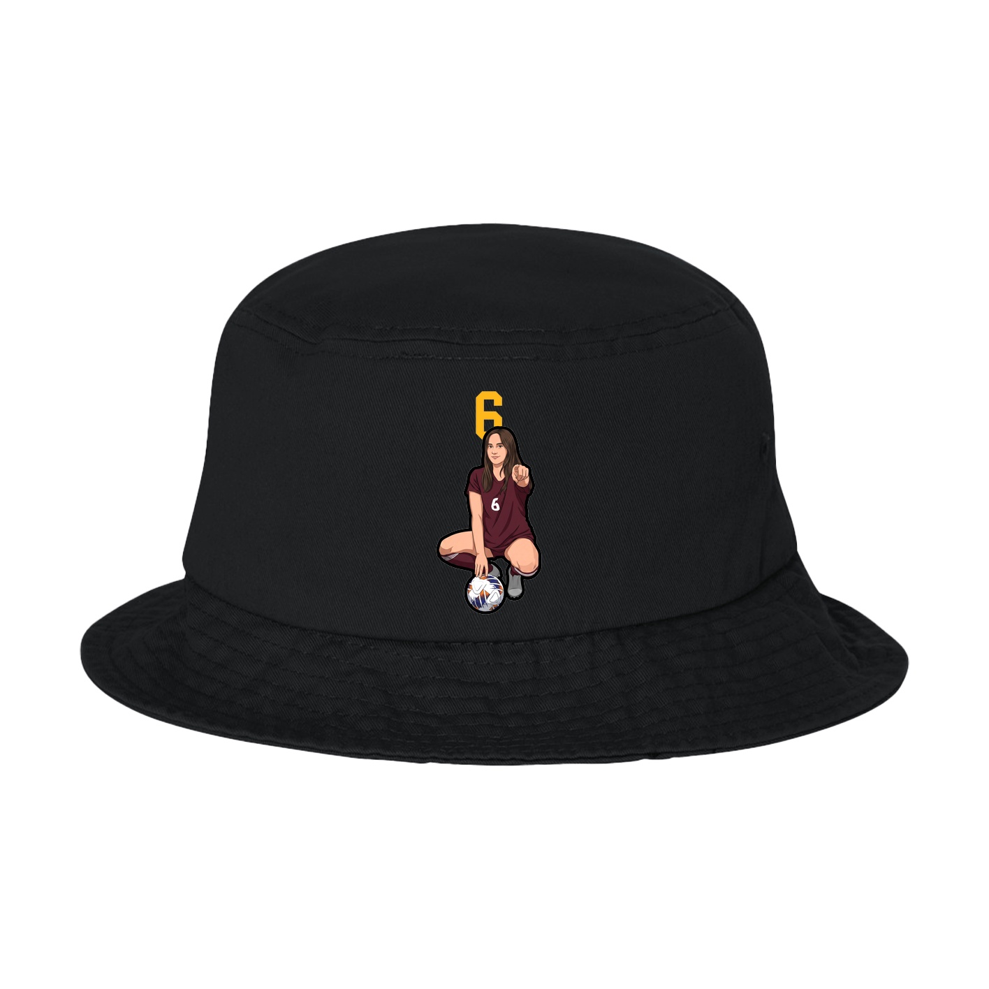 Bucket Cap — Number Top in Black