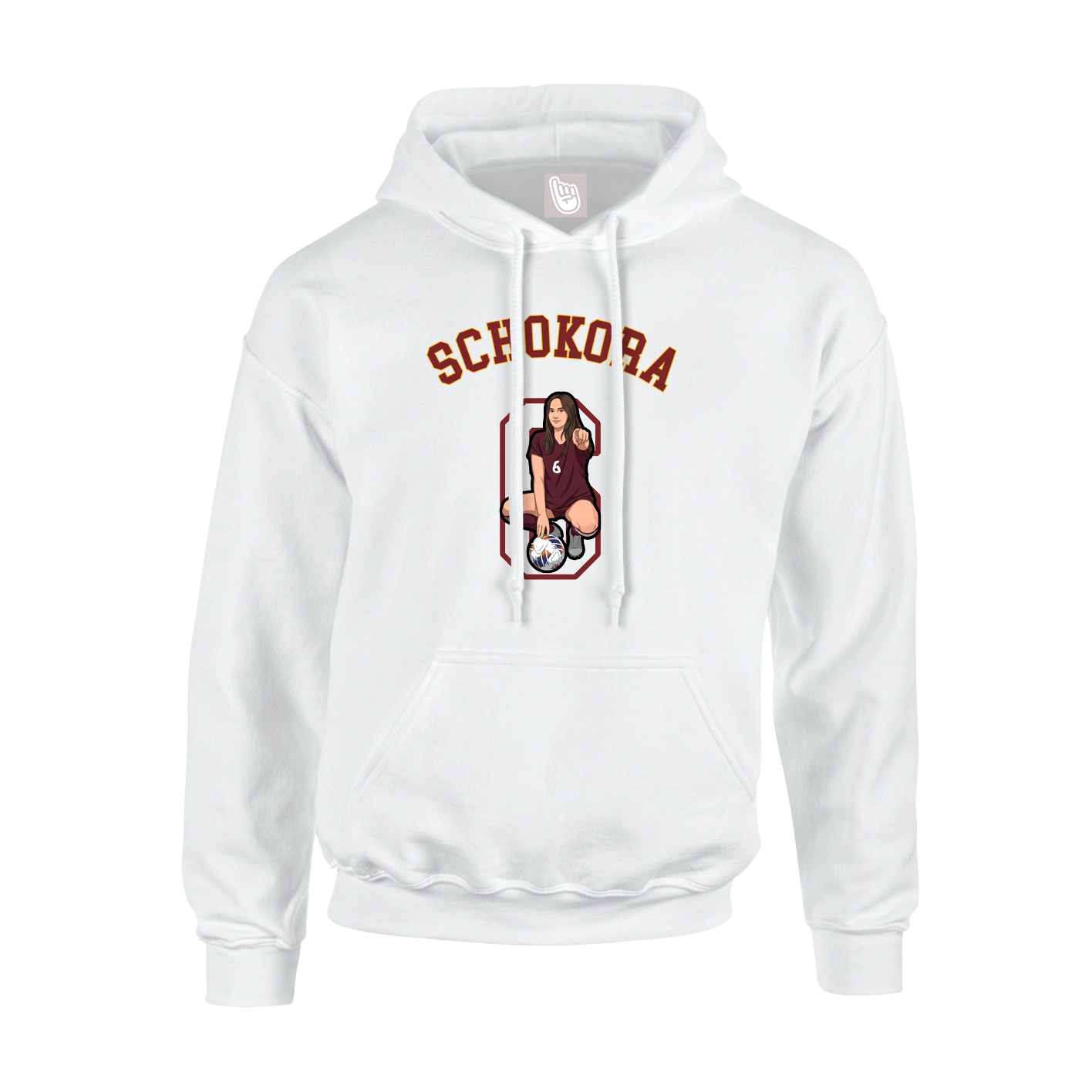 Youth Hoodie — Shirsey Arch in White