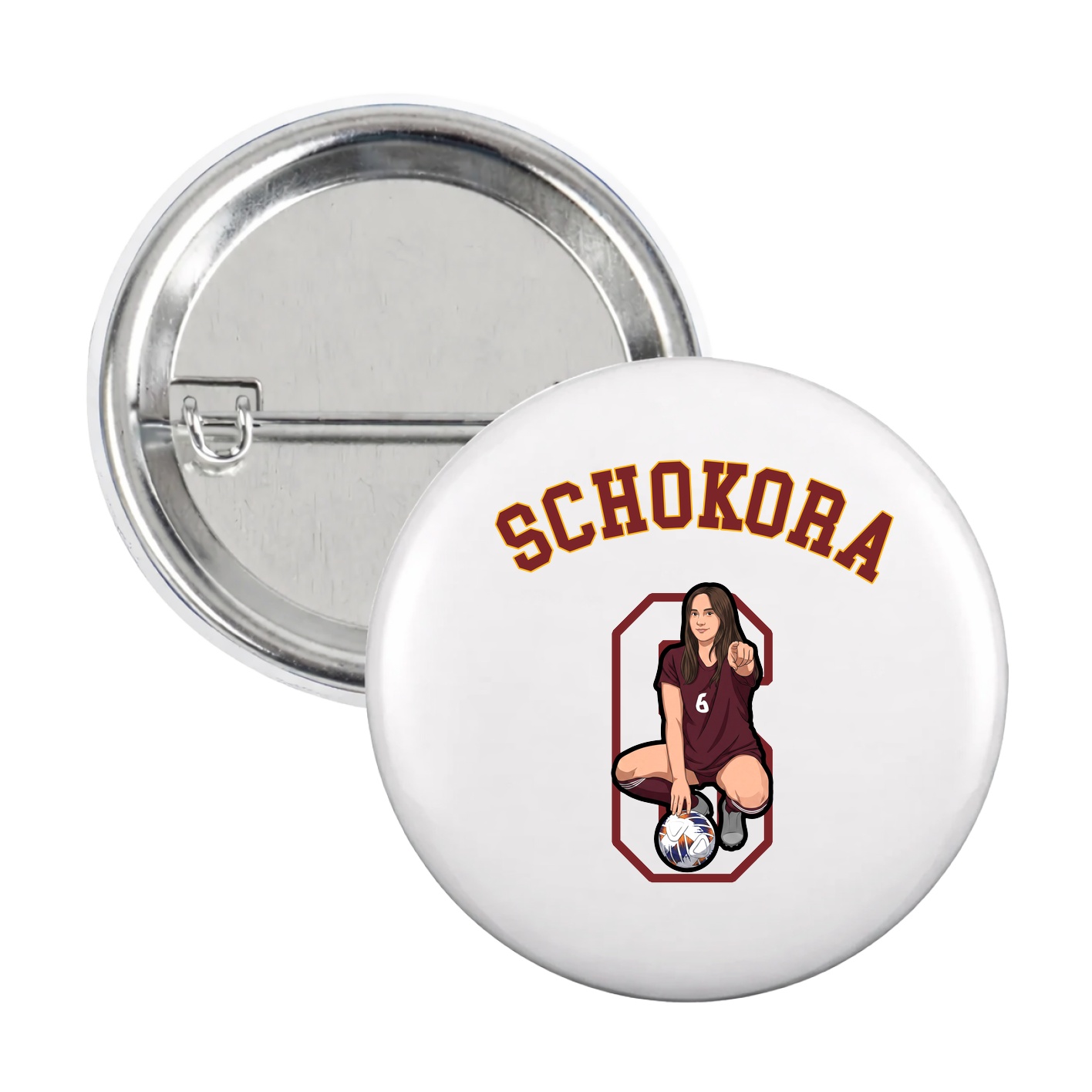 Game Day Button — Shirsey Arch in White
