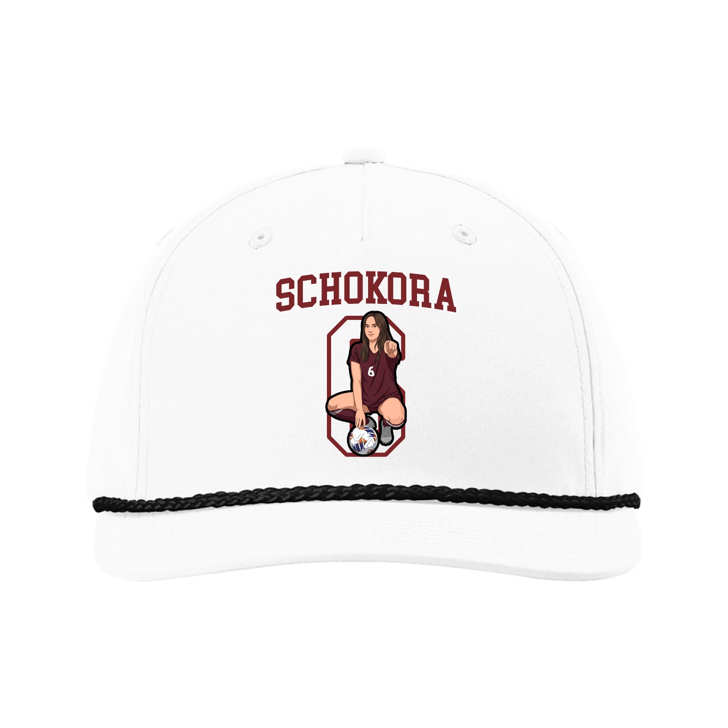 Five-Panel Classic Rope Cap — Shirsey in White