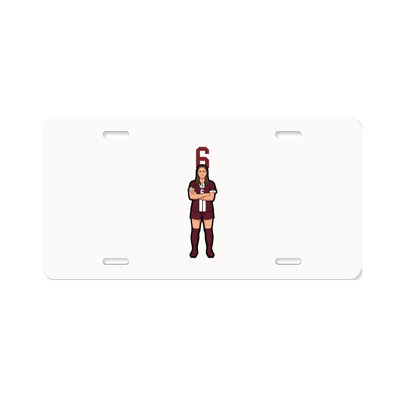 License Plate — Number Top in Classic